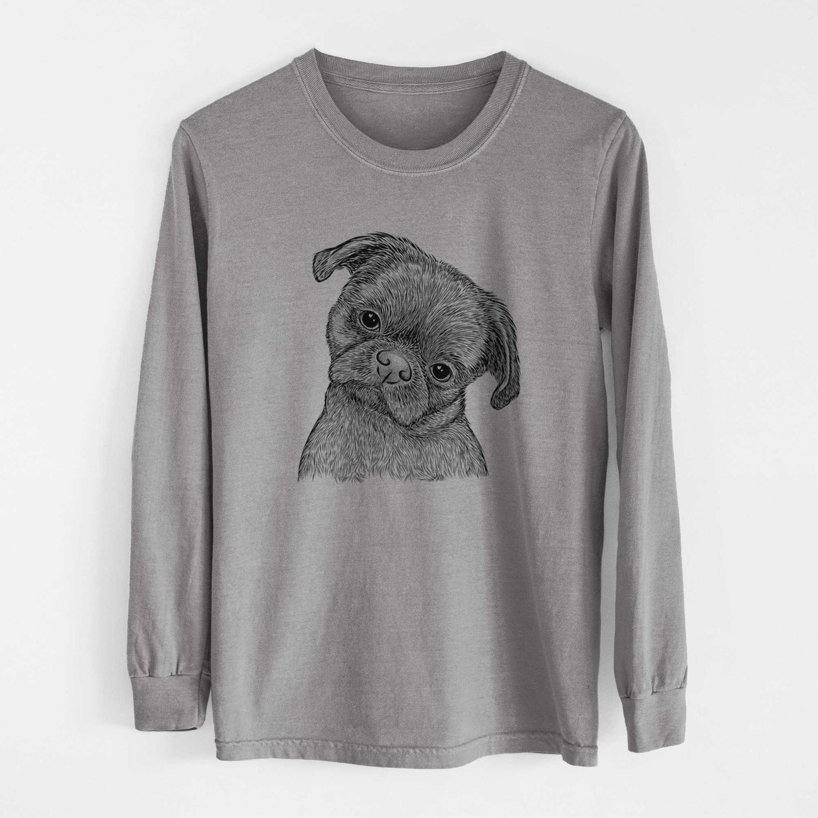 Bare Koko the Shih Tzu - Men's Heavyweight 100% Cotton Long Sleeve