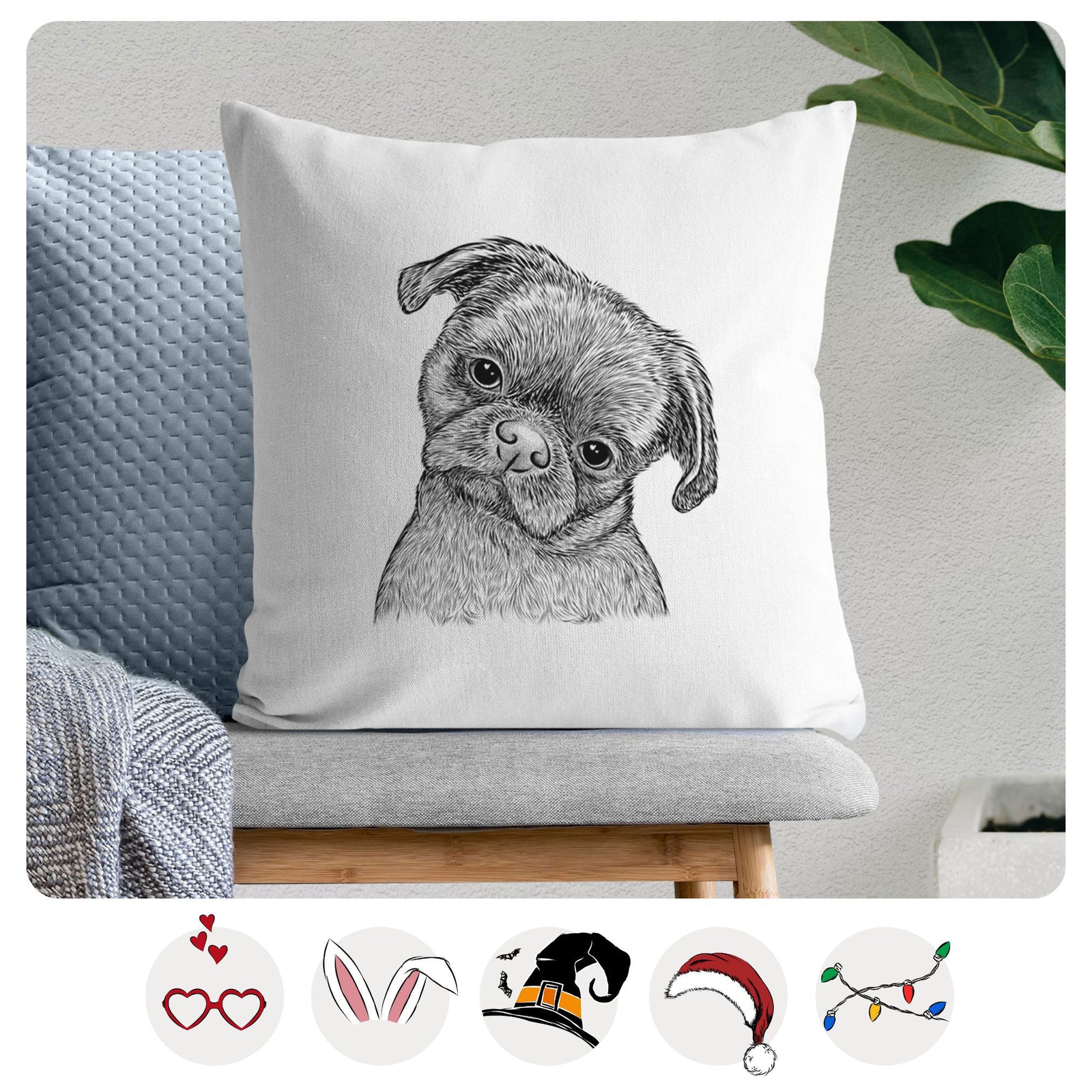 Koko the Shih Tzu - Throw Pillow Cover