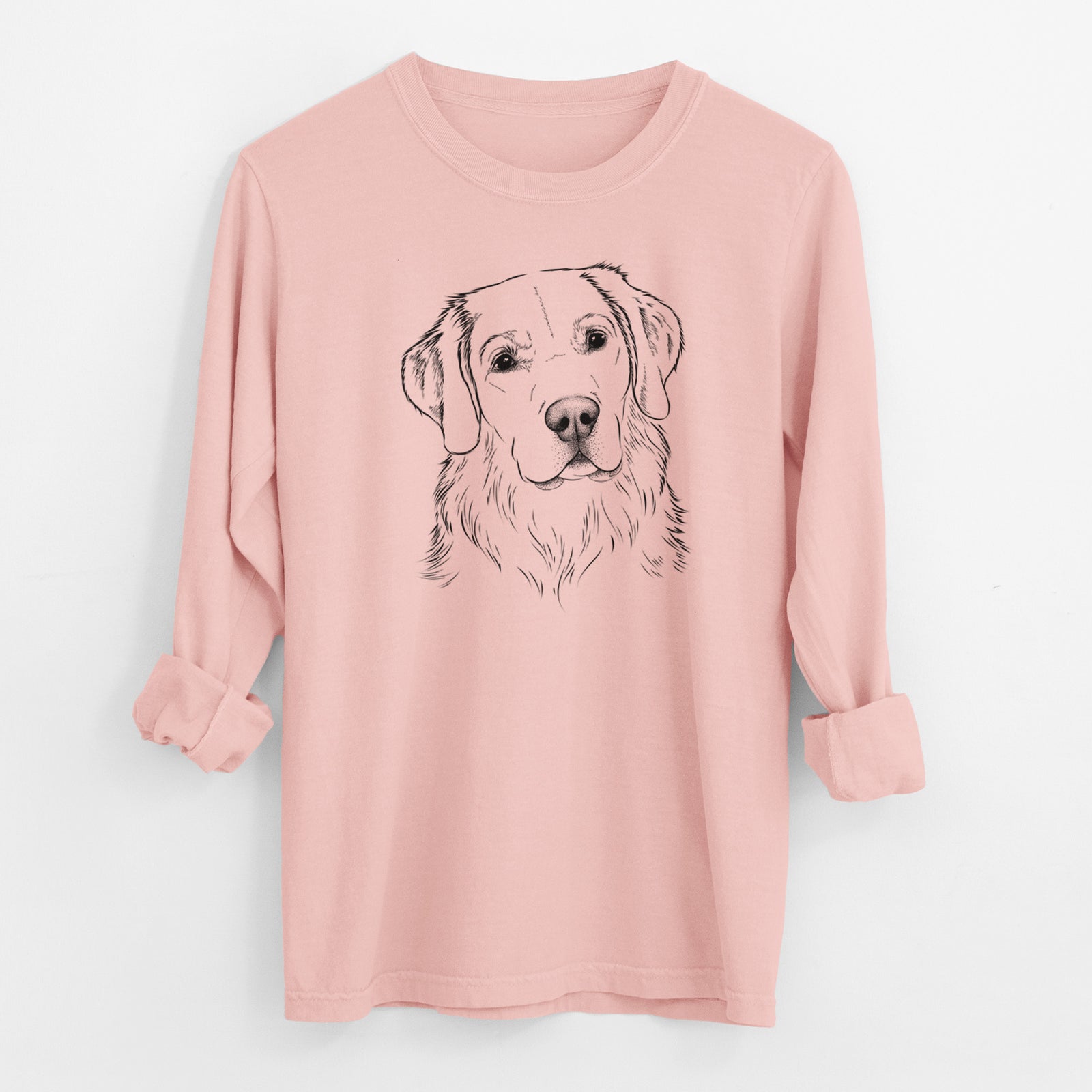 Bare Kula the Golden Retriever - Men's Heavyweight 100% Cotton Long Sleeve