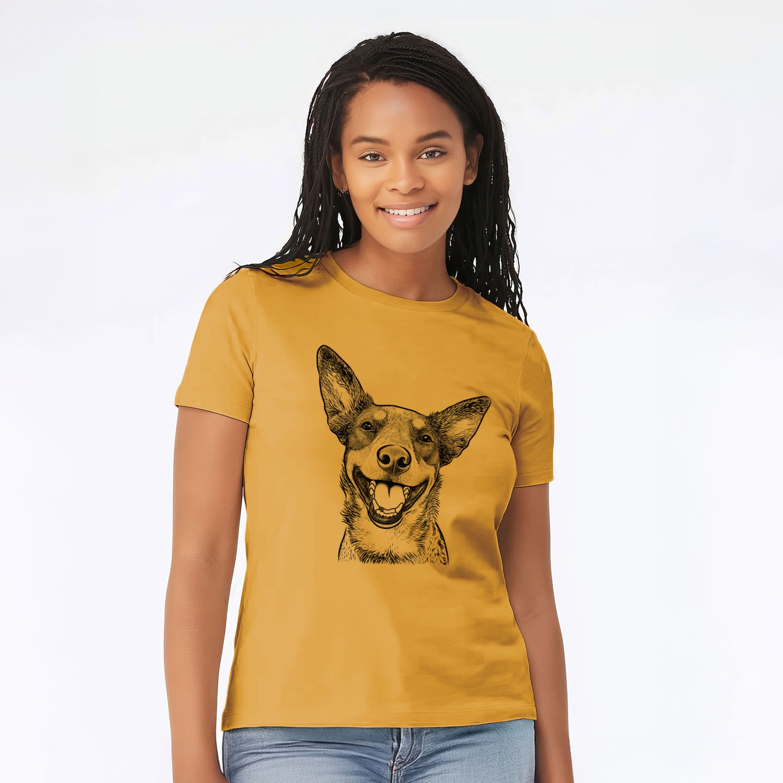 Bare Lily the Australian Cattle Dog - Women's Lightweight Relaxed Fit 100% Cotton Crewneck