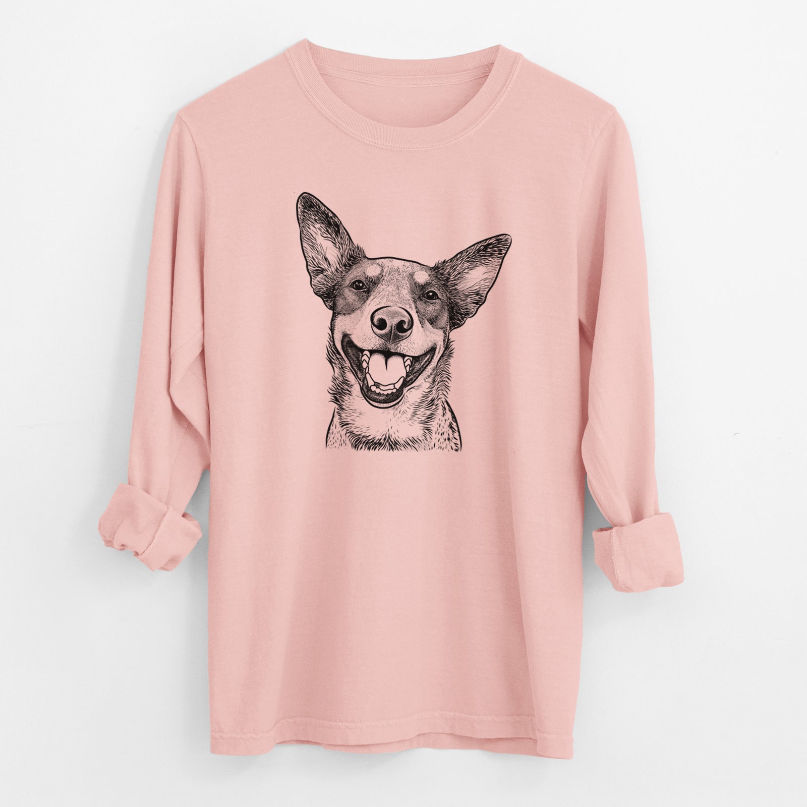 Bare Lily the Australian Cattle Dog - Men's Heavyweight 100% Cotton Long Sleeve