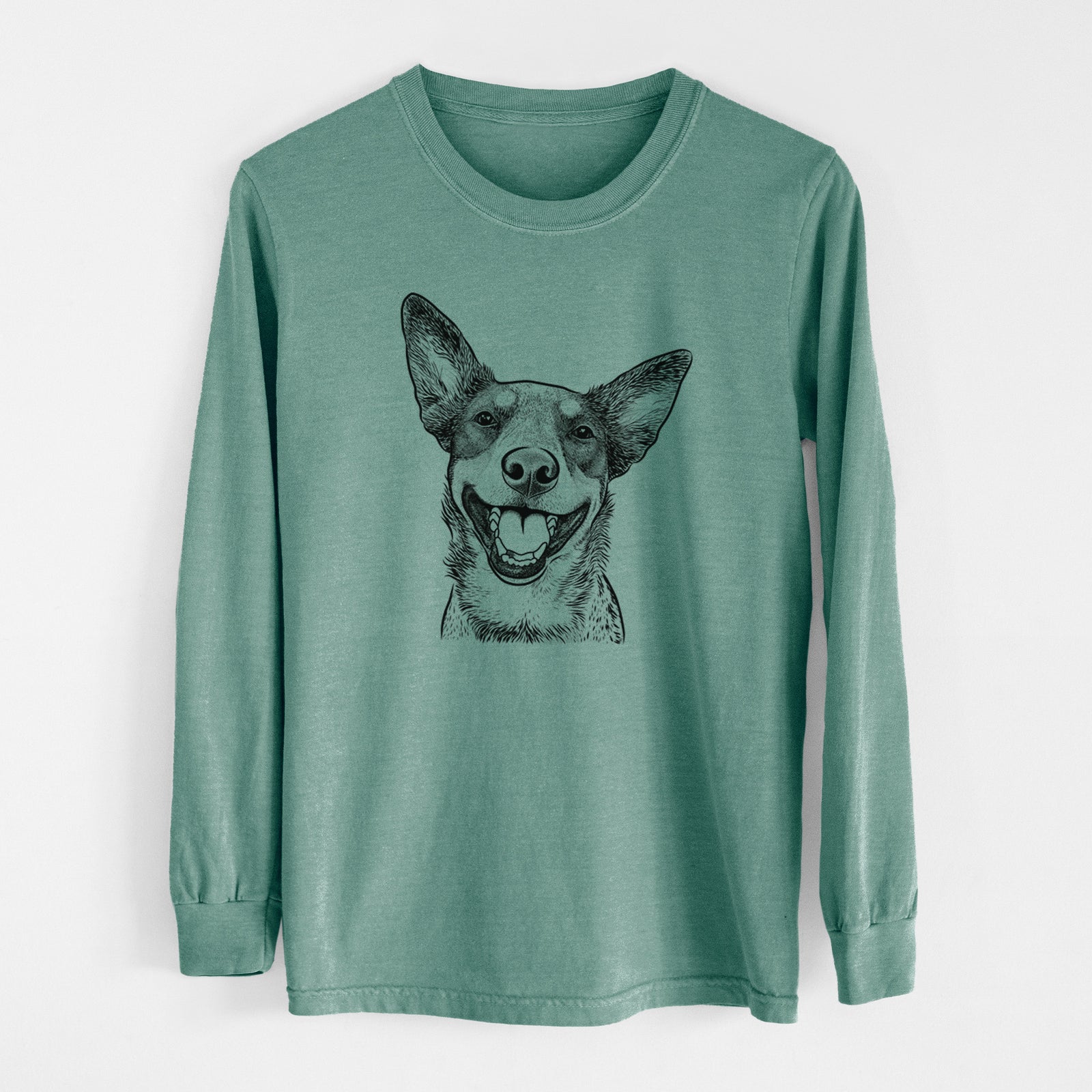 Bare Lily the Australian Cattle Dog - Men's Heavyweight 100% Cotton Long Sleeve