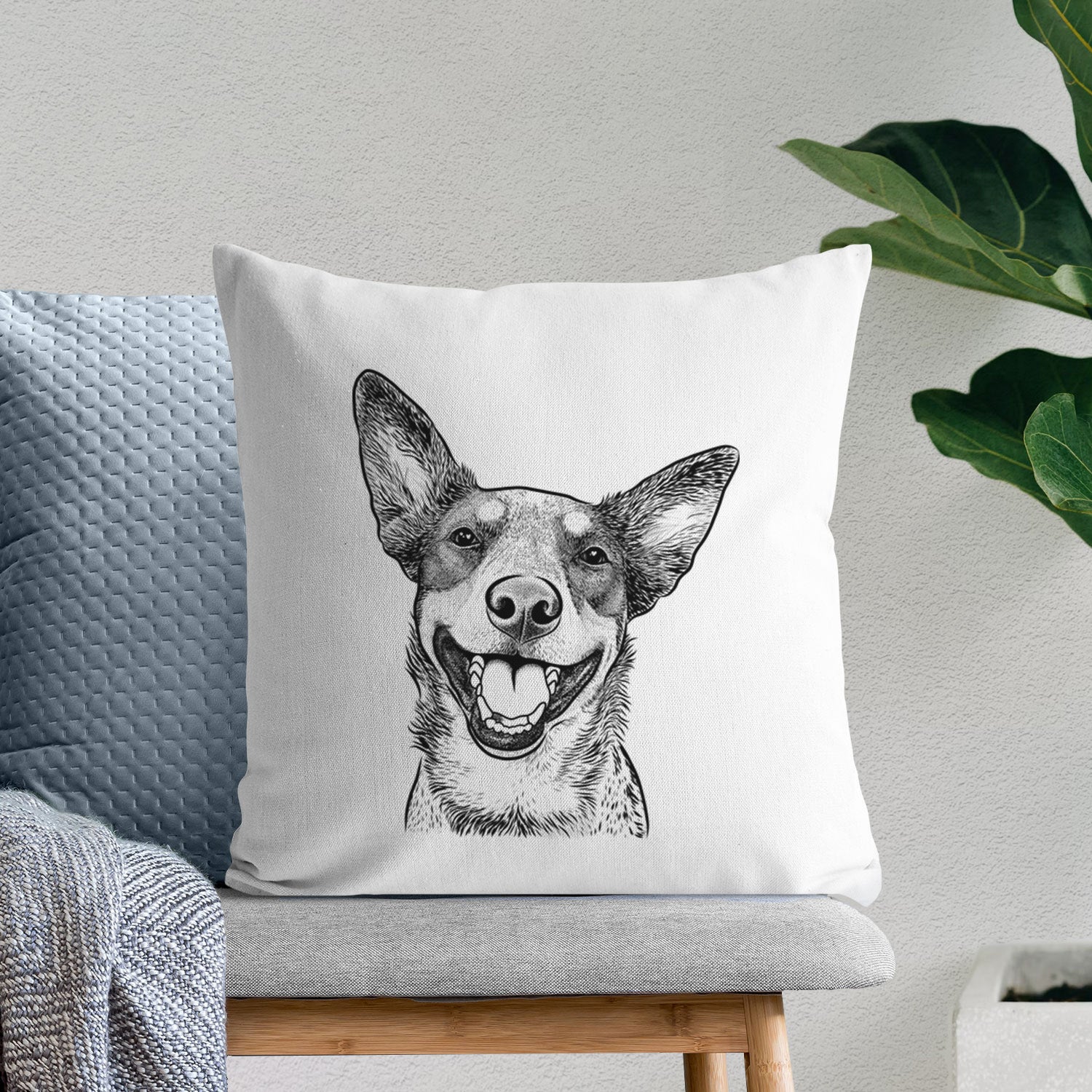 Lily the Australian Cattle Dog - Throw Pillow Cover