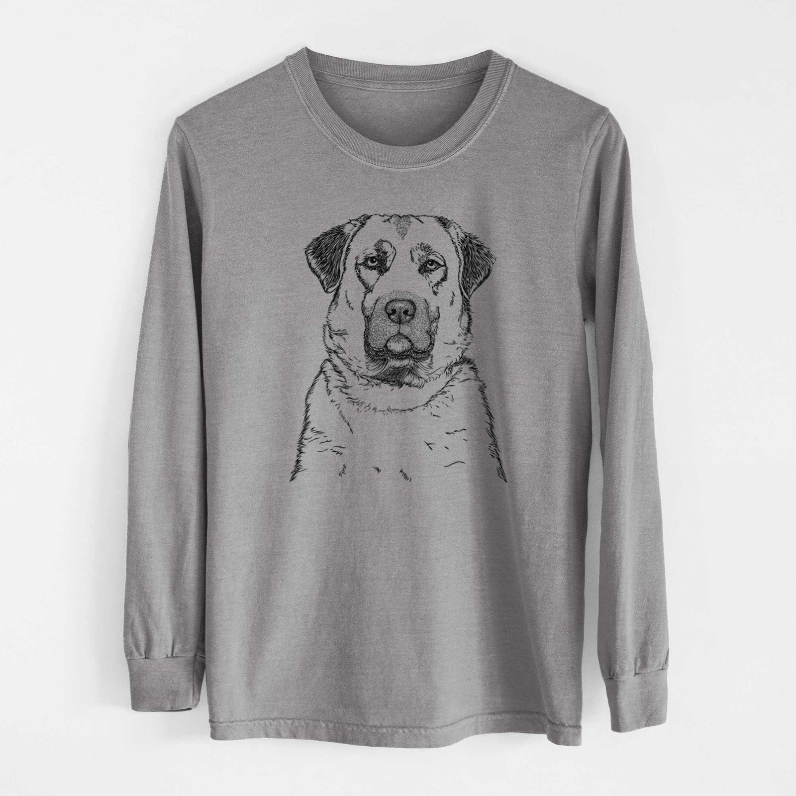 Bare Loca the Anatolian Shepherd - Men's Heavyweight 100% Cotton Long Sleeve