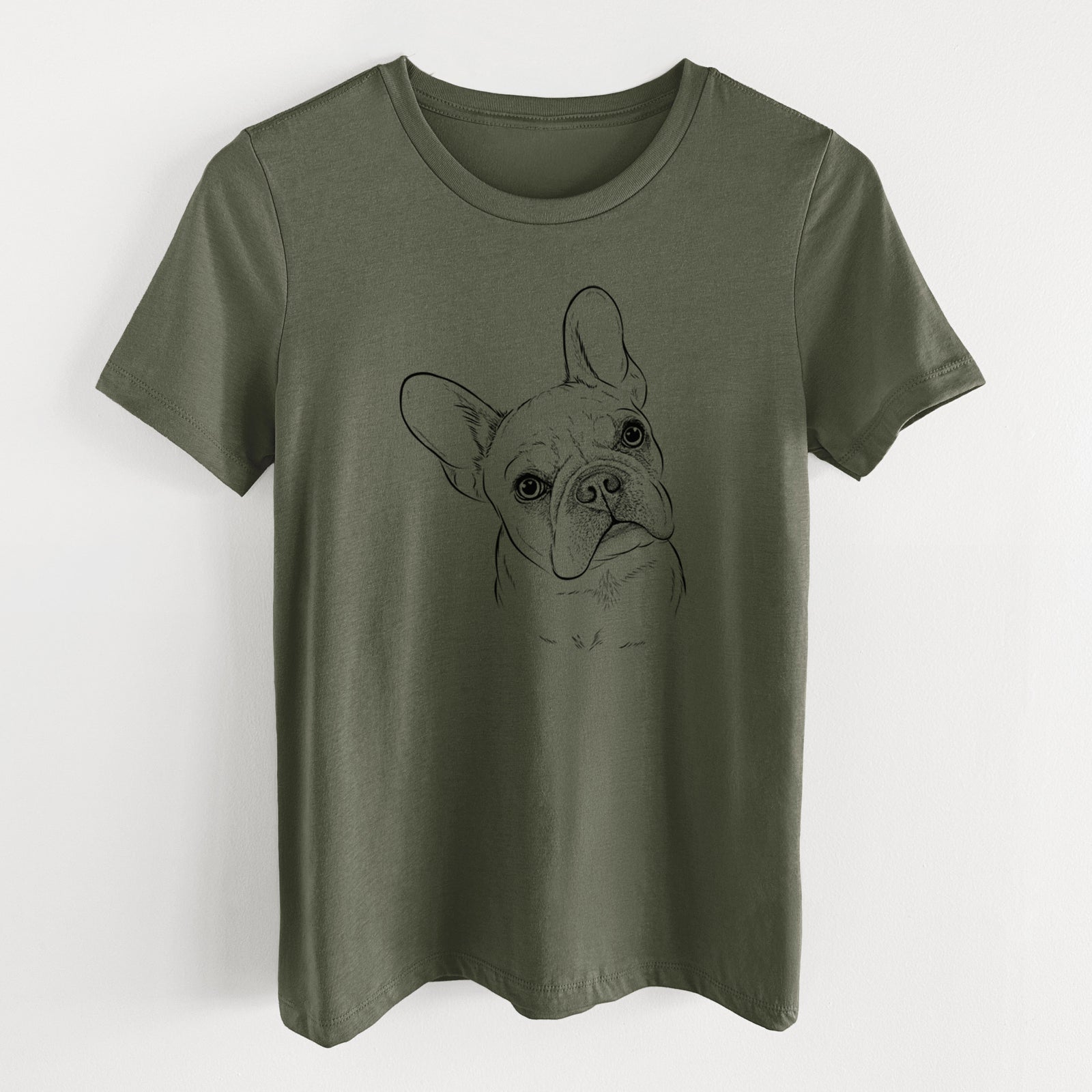 Bare Loki the French Bulldog - Women's Lightweight Relaxed Fit 100% Cotton Crewneck