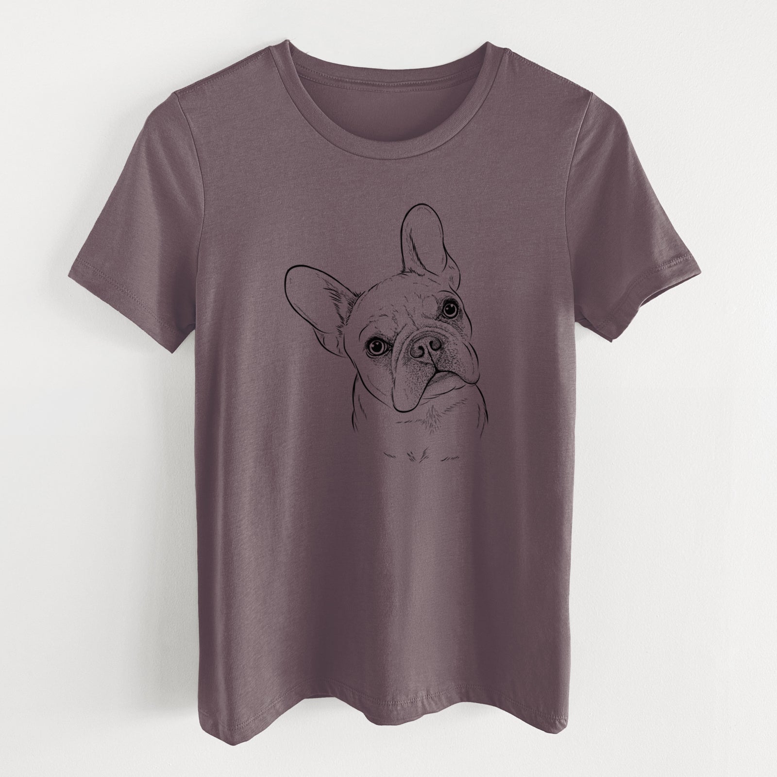 Bare Loki the French Bulldog - Women's Lightweight Relaxed Fit 100% Cotton Crewneck
