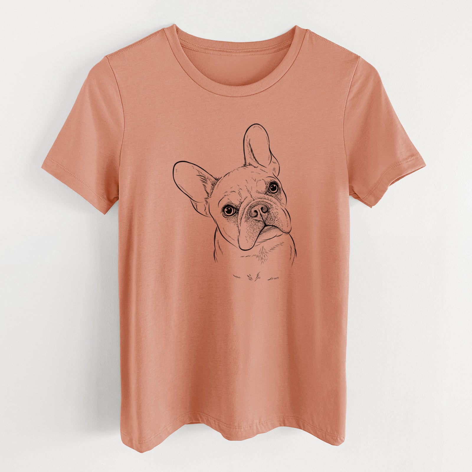 Bare Loki the French Bulldog - Women's Lightweight Relaxed Fit 100% Cotton Crewneck