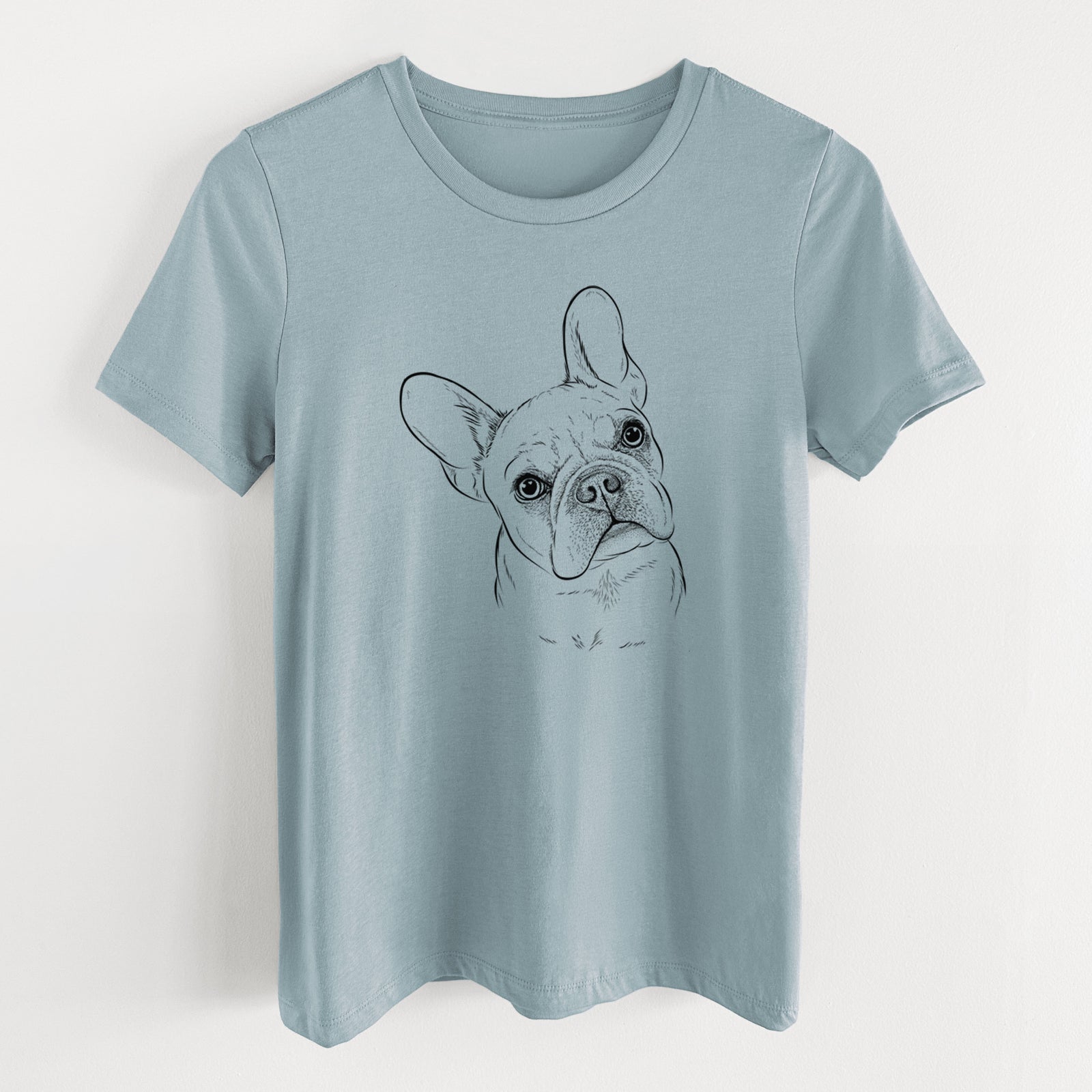Bare Loki the French Bulldog - Women's Lightweight Relaxed Fit 100% Cotton Crewneck