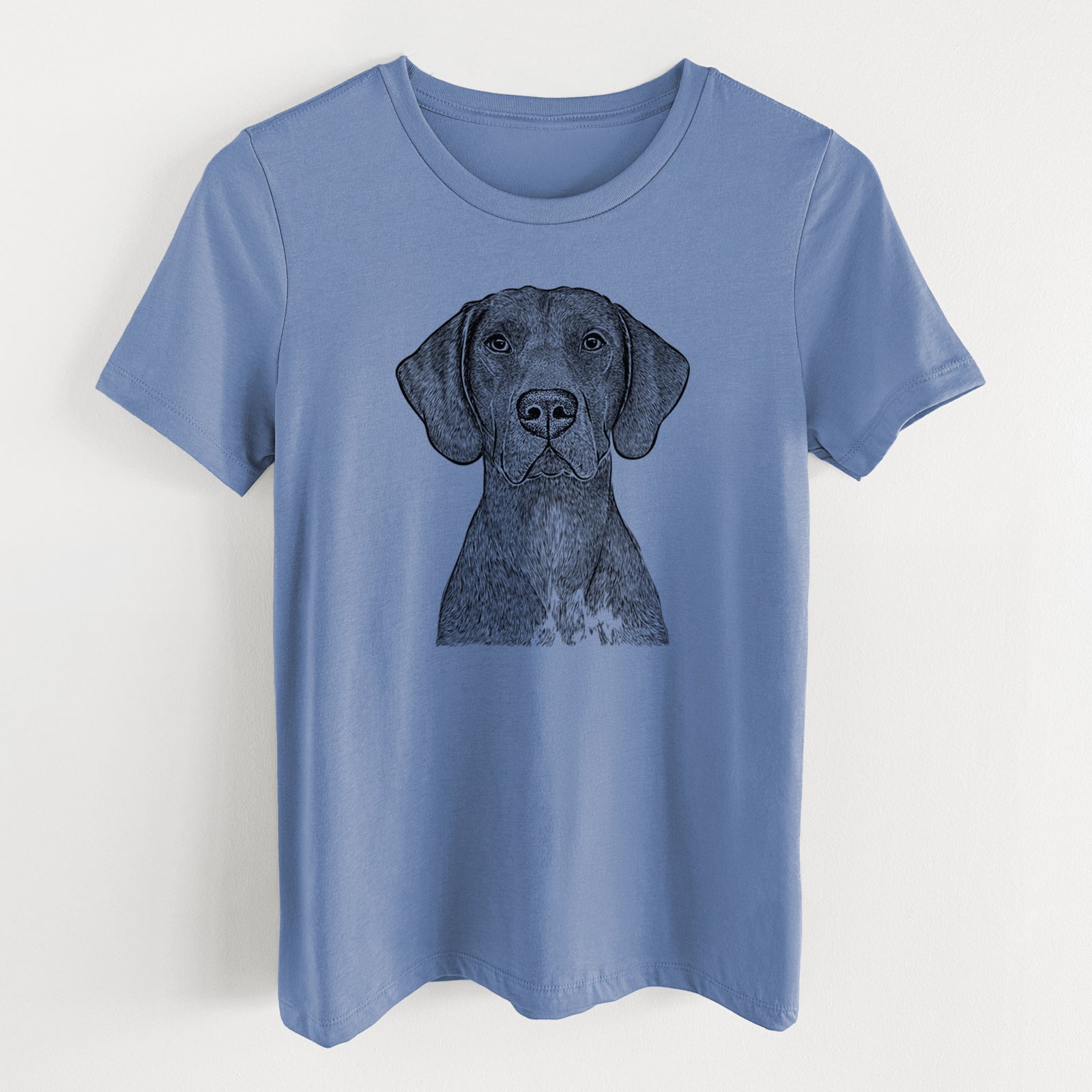 Bare Lucifer the German Shorthaired Pointer - Women's Lightweight Relaxed Fit 100% Cotton Crewneck