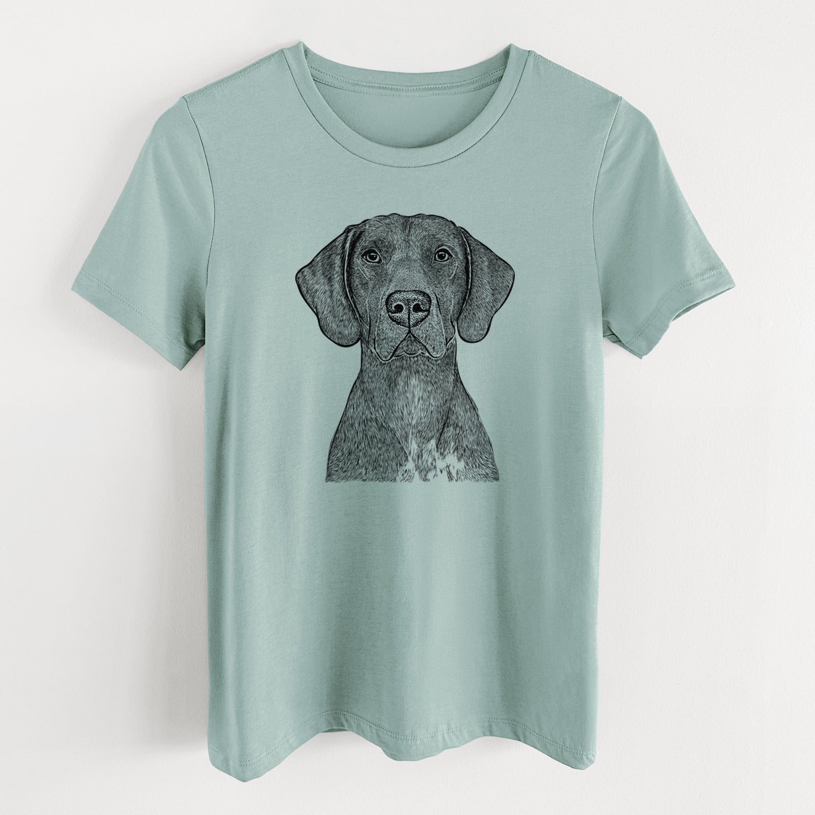 Bare Lucifer the German Shorthaired Pointer - Women's Lightweight Relaxed Fit 100% Cotton Crewneck