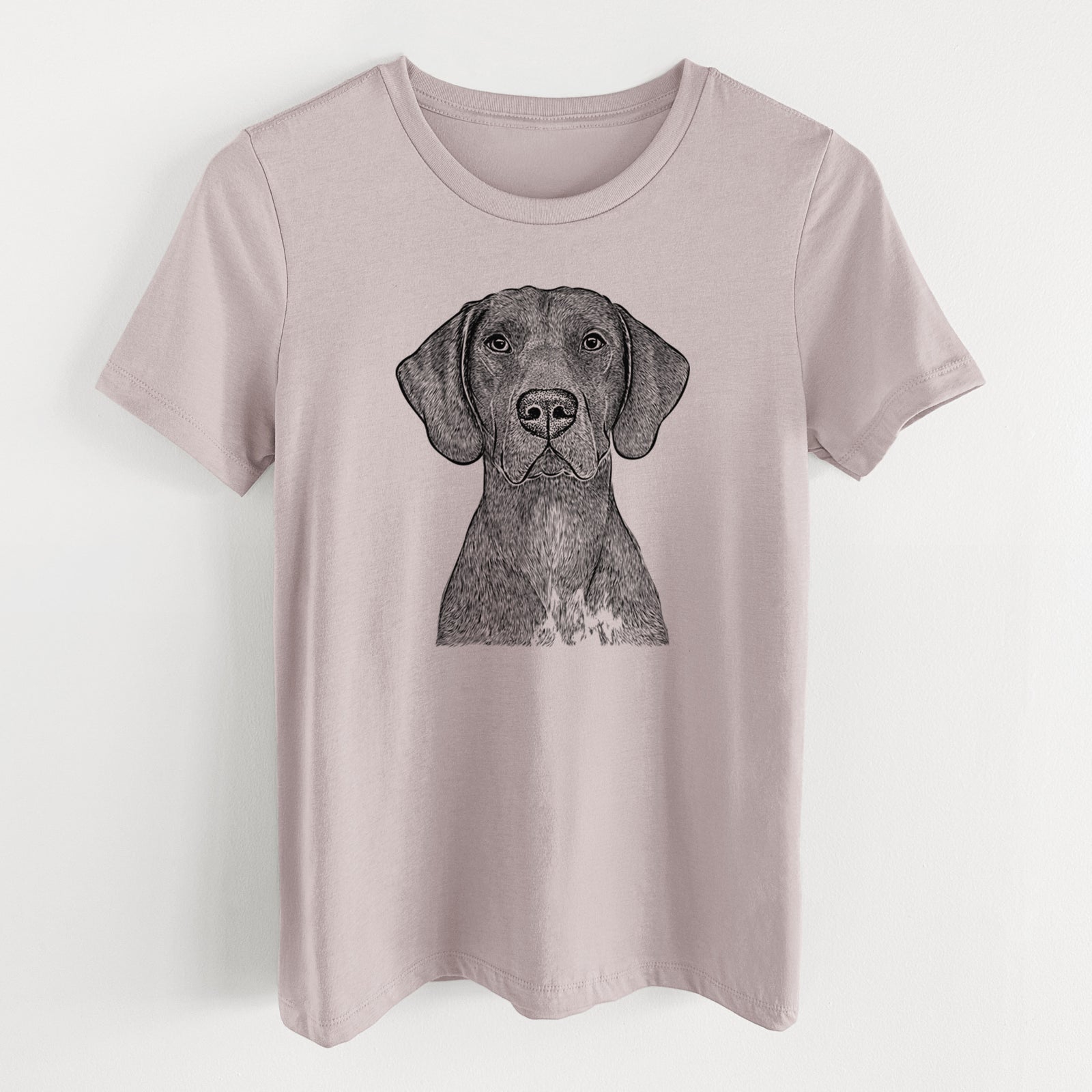 Bare Lucifer the German Shorthaired Pointer - Women's Lightweight Relaxed Fit 100% Cotton Crewneck