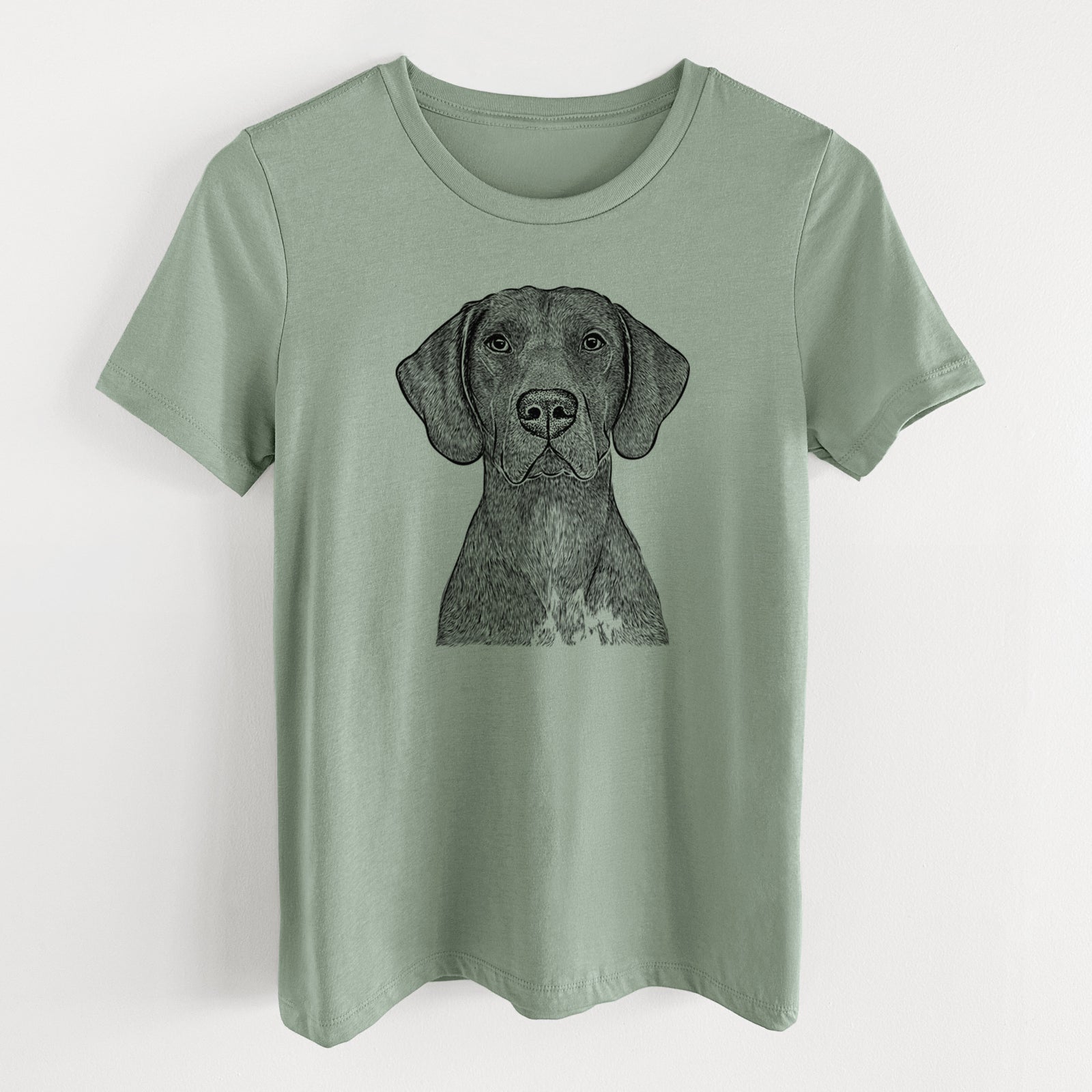 Bare Lucifer the German Shorthaired Pointer - Women's Lightweight Relaxed Fit 100% Cotton Crewneck