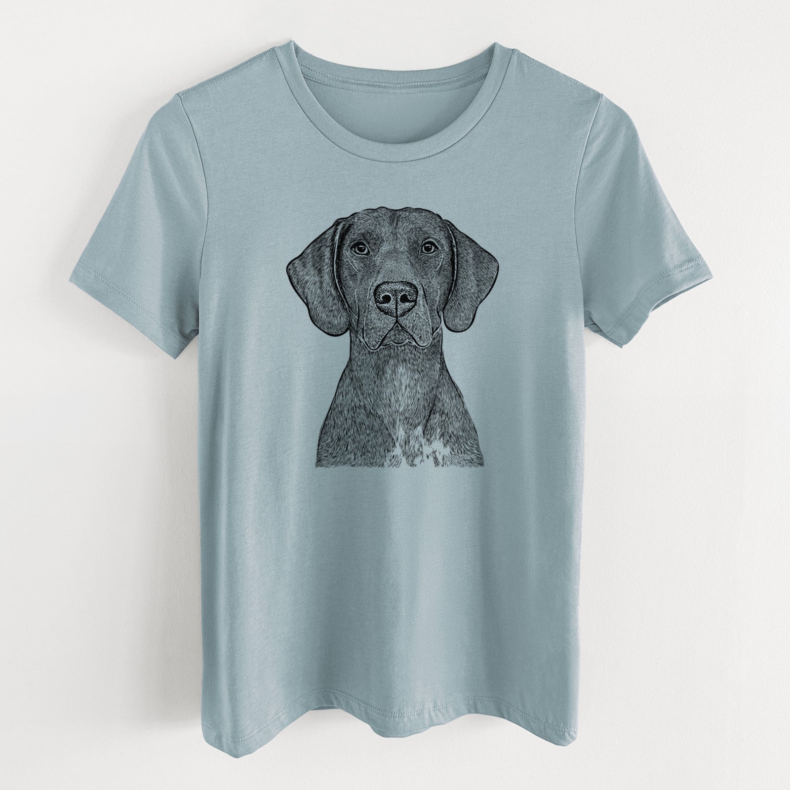 Bare Lucifer the German Shorthaired Pointer - Women's Lightweight Relaxed Fit 100% Cotton Crewneck