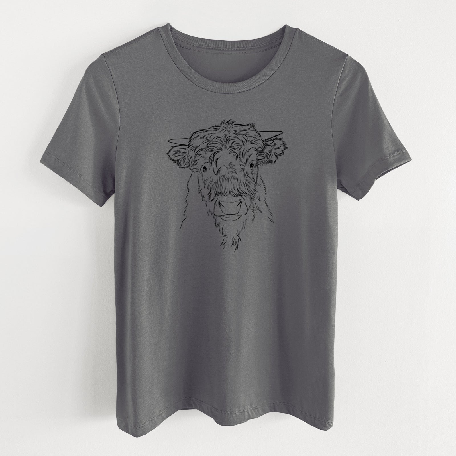 Bare Mack the Scottish Highland Cow - Women's Lightweight Relaxed Fit 100% Cotton Crewneck