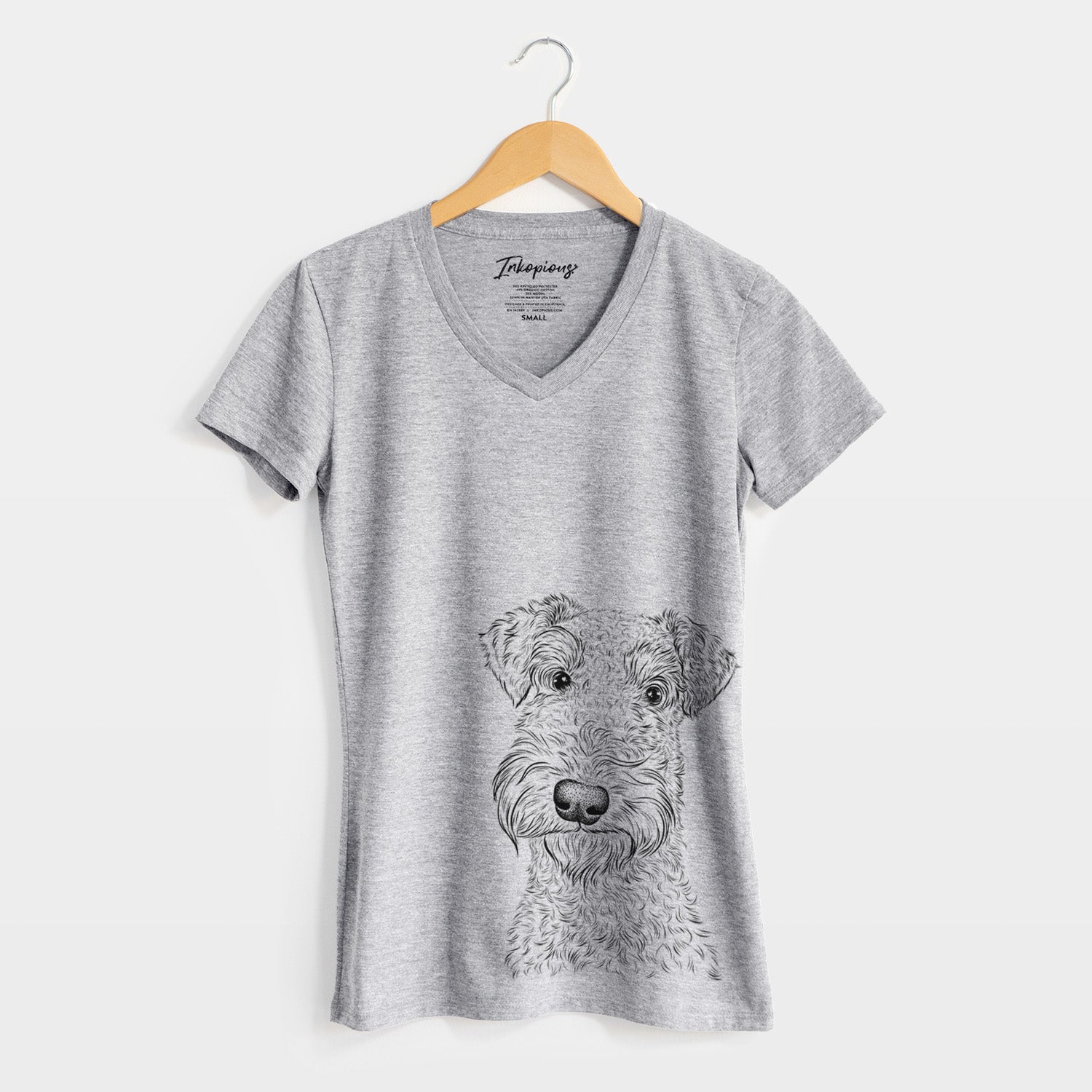 Bare Roc Haven Maggie May the Airedale Terrier - Women's V-neck Shirt