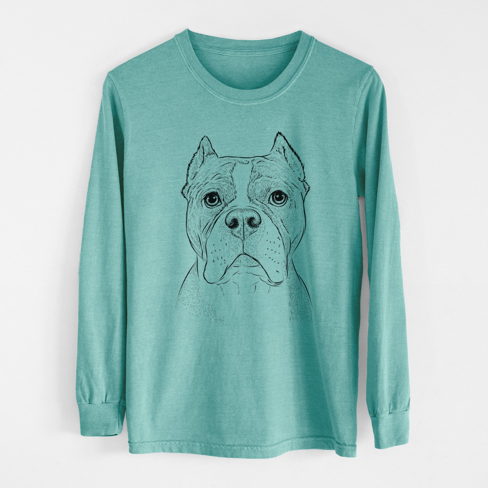 Bare Maggie the American Bulldog - Heavyweight 100% Cotton Long Sleeve