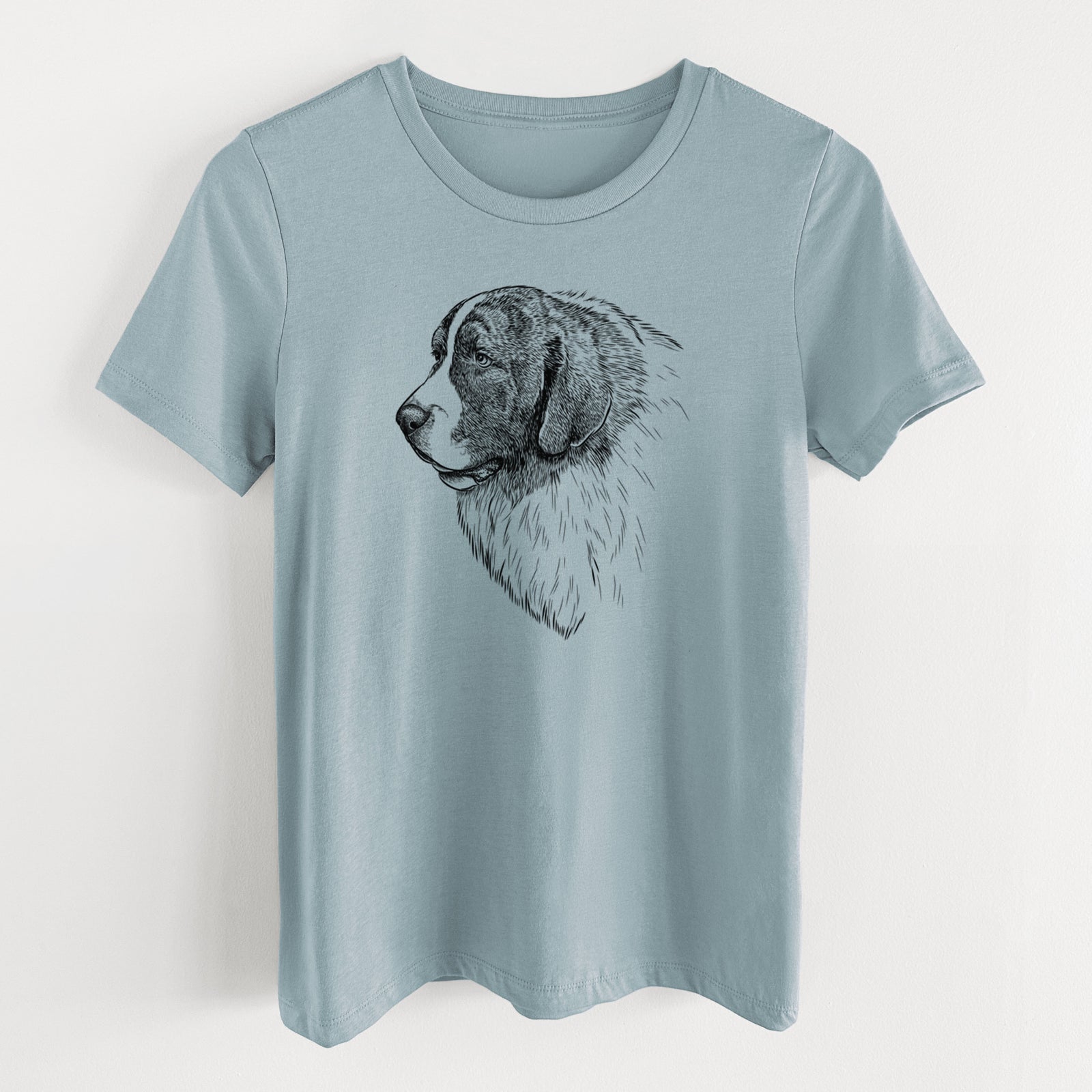 Bare Magnus the Pyrenean Mastiff - Women's Lightweight Relaxed Fit 100% Cotton Crewneck