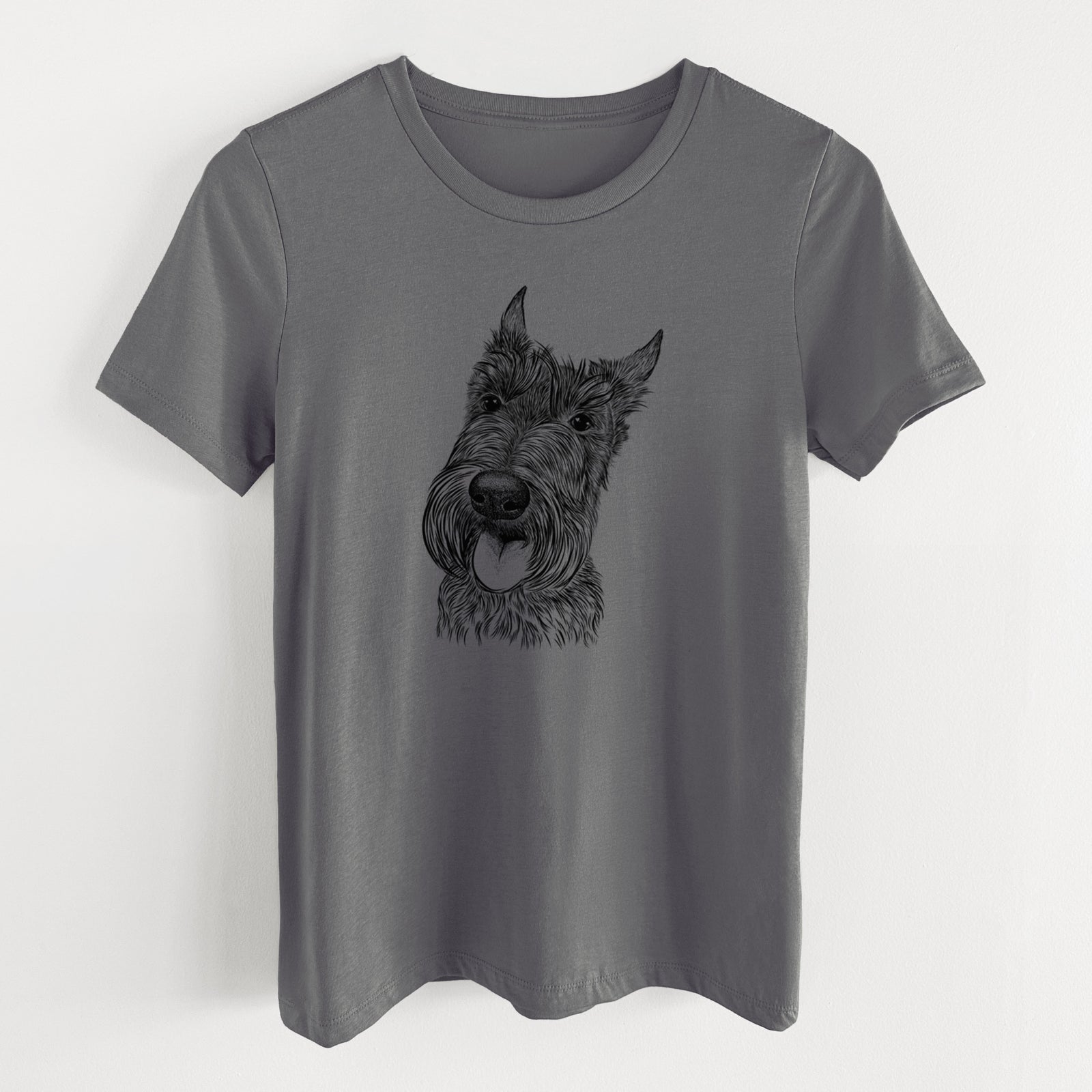 Bare Magnus the Scottish Terrier - Women's Lightweight Relaxed Fit 100% Cotton Crewneck
