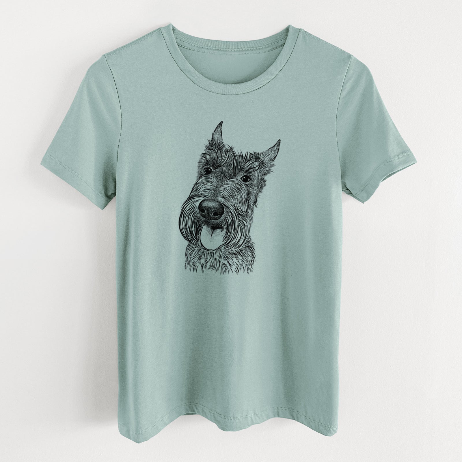 Bare Magnus the Scottish Terrier - Women's Lightweight Relaxed Fit 100% Cotton Crewneck