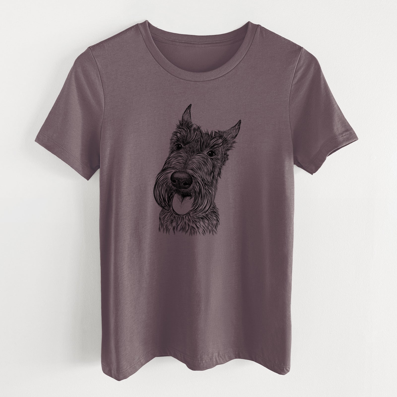 Bare Magnus the Scottish Terrier - Women's Lightweight Relaxed Fit 100% Cotton Crewneck