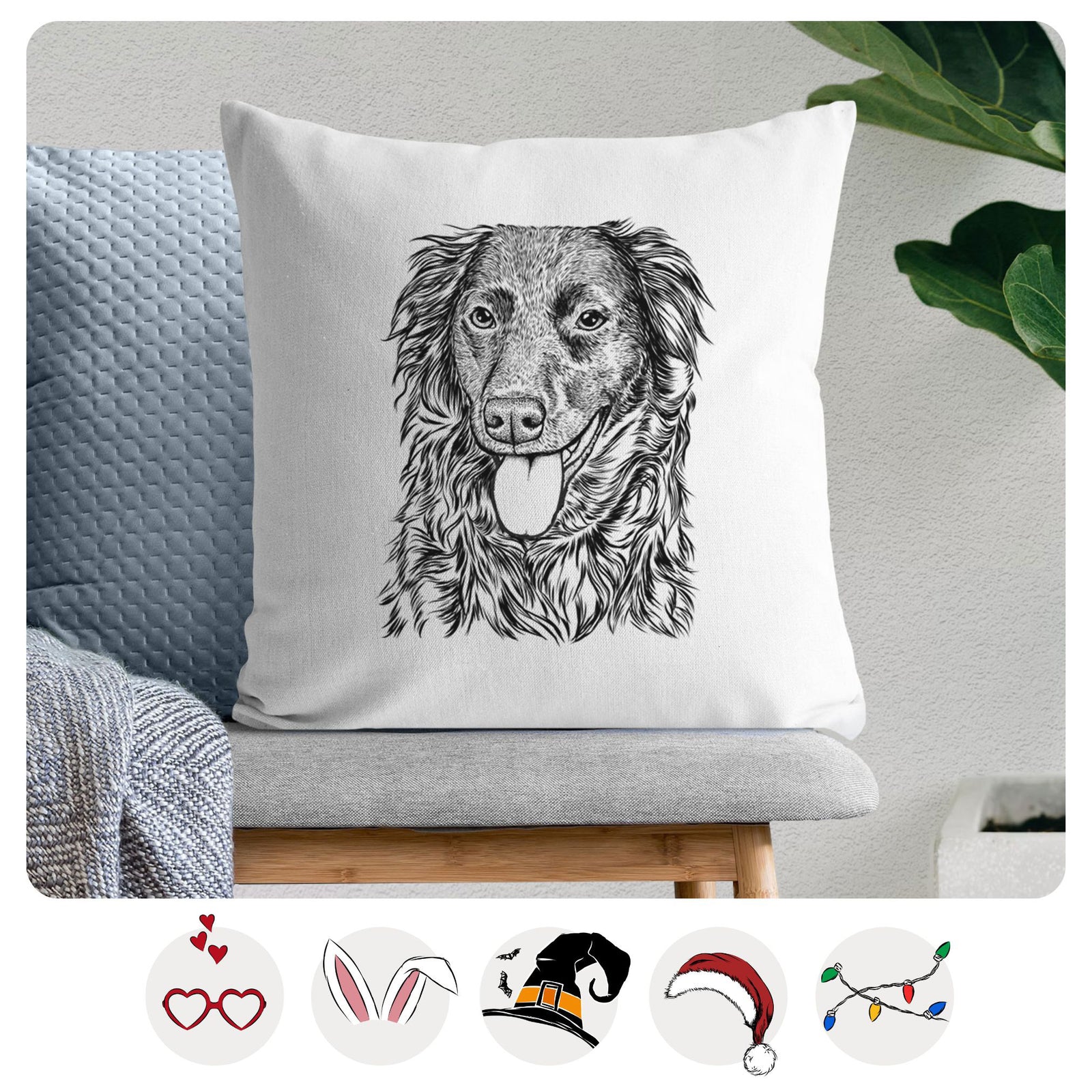 Maisie Mae the Aussiedor - Throw Pillow Cover