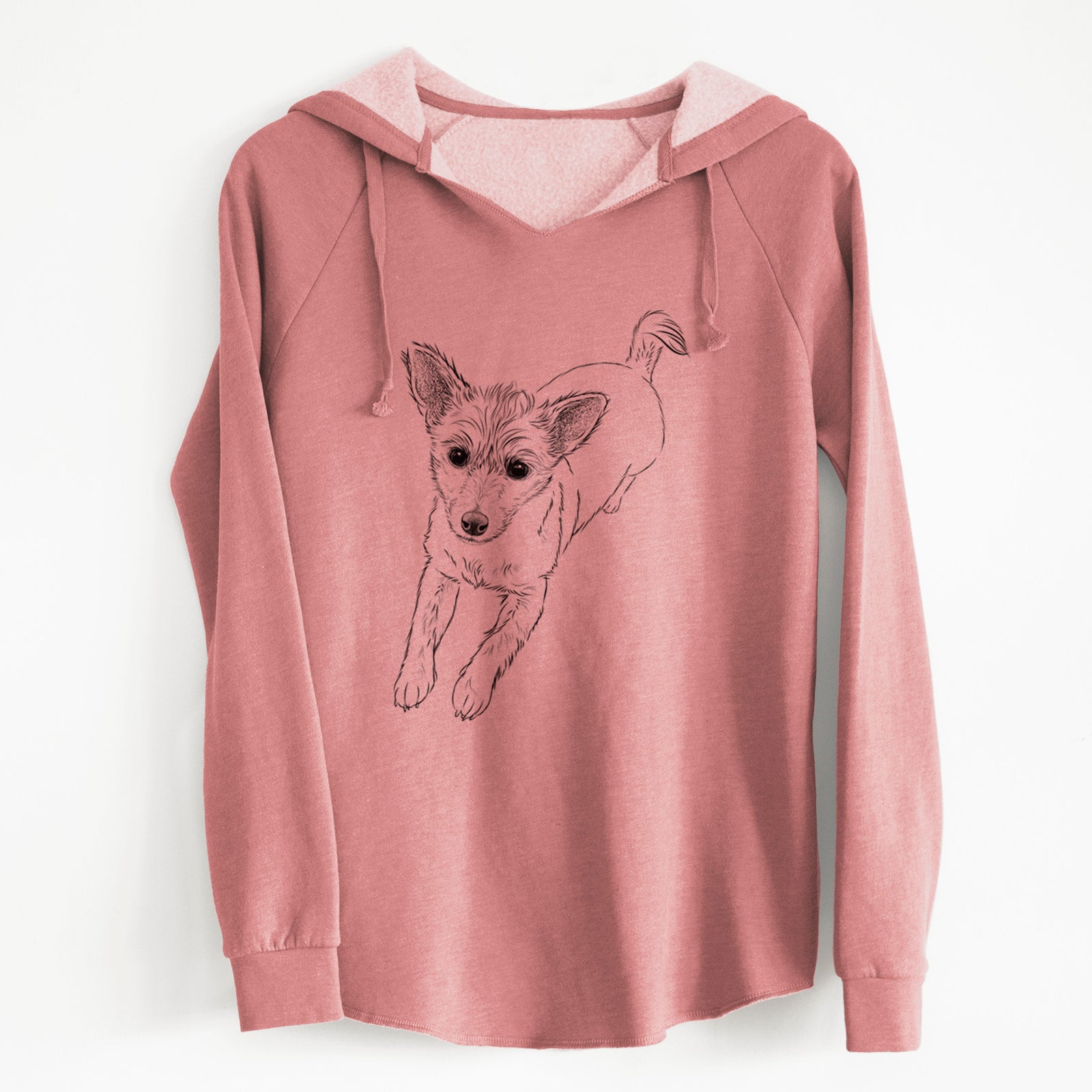 Bare Maisie the Terrier Mix - Cali Wave Hooded Sweatshirt
