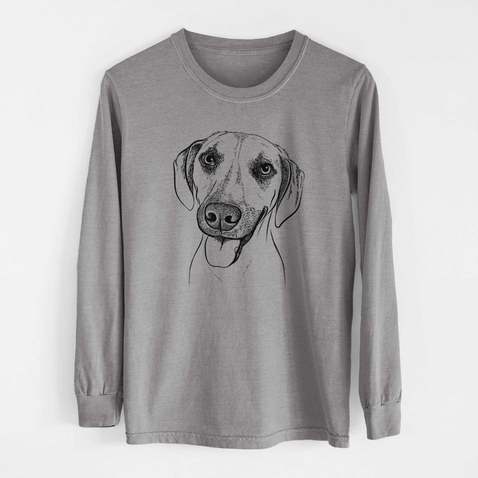 Bare Malia the American Foxhound Mix - Men's Heavyweight 100% Cotton Long Sleeve