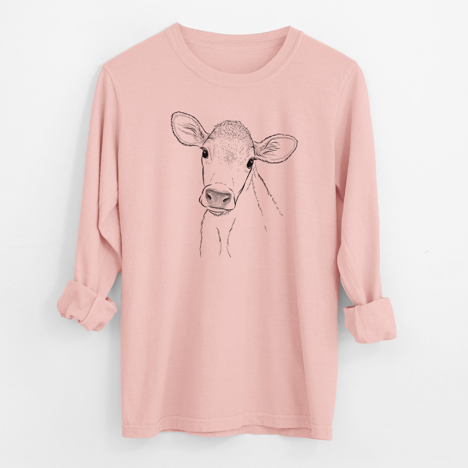 Bare Malu the Cow - Men's Heavyweight 100% Cotton Long Sleeve