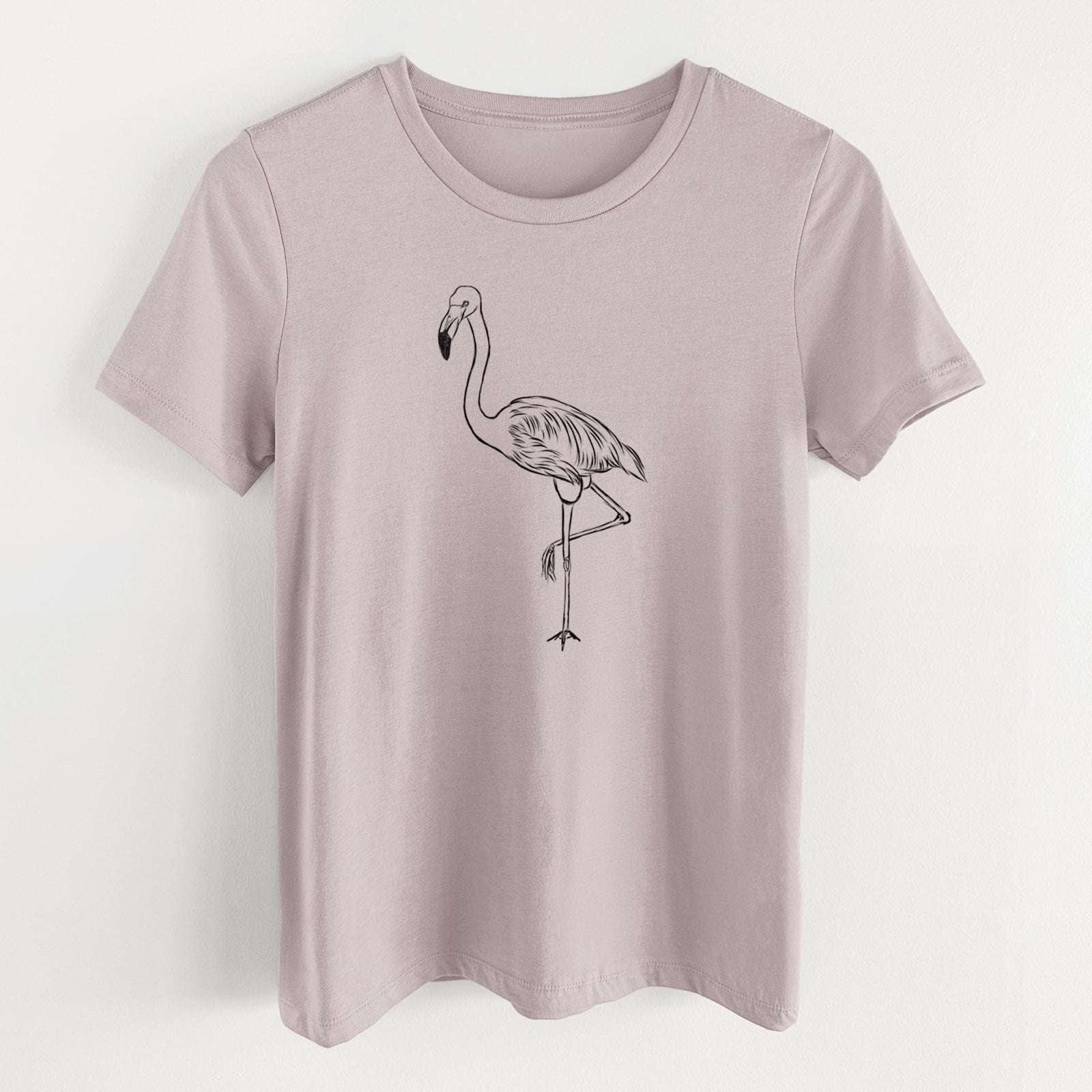 Bare Mango the Flamingo - Women's Lightweight Relaxed Fit 100% Cotton Crewneck
