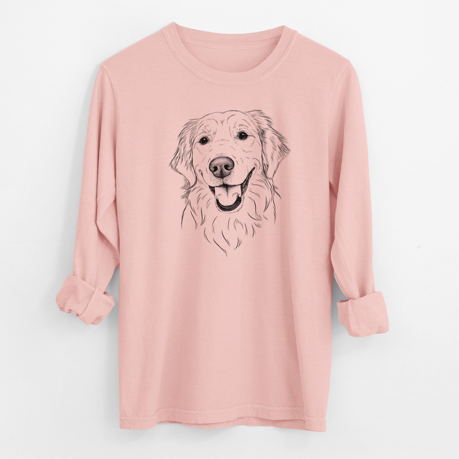 Bare Maple the Golden Retriever - Men's Heavyweight 100% Cotton Long Sleeve