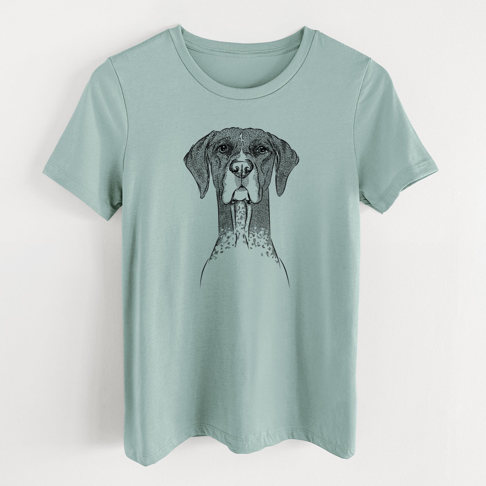 Bare Mattis the German Shorthaired Pointer - Women's Lightweight Relaxed Fit 100% Cotton Crewneck