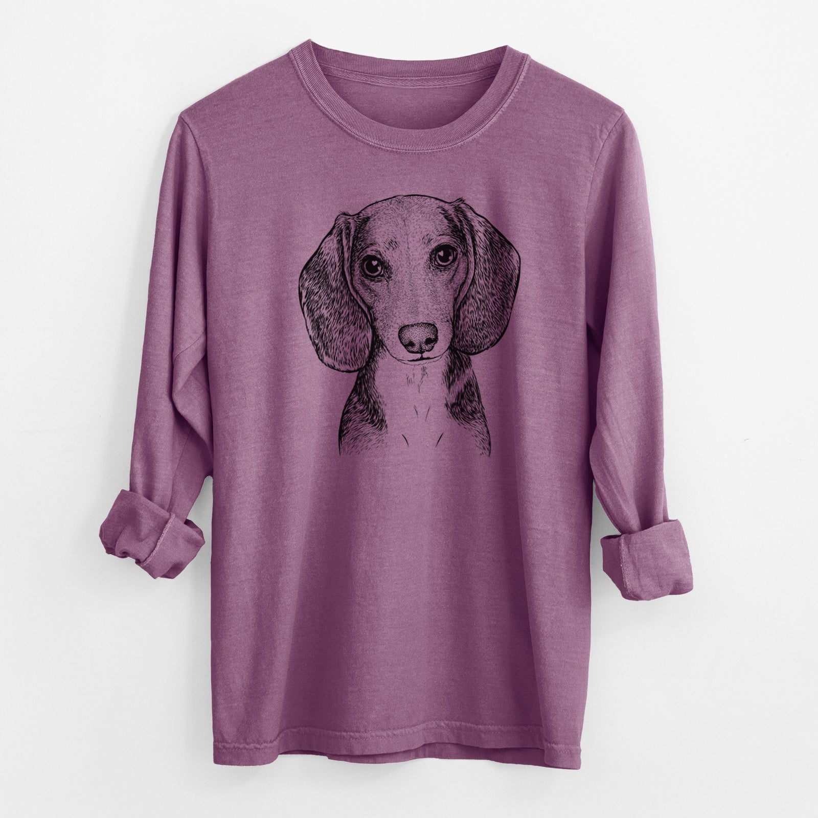 Bare Mayor Andy the Beagle - Men's Heavyweight 100% Cotton Long Sleeve