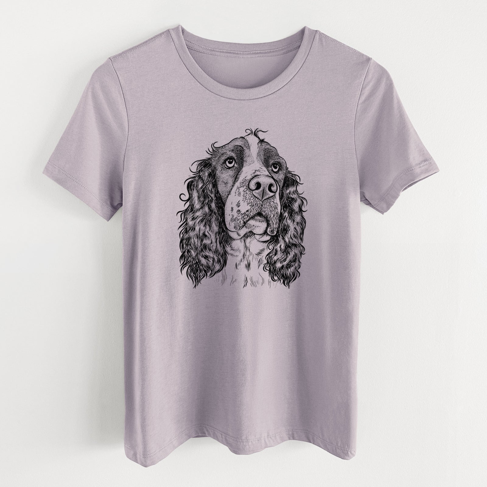 Bare Millie Mae the English Springer Spaniel - Women's Lightweight Relaxed Fit 100% Cotton Crewneck