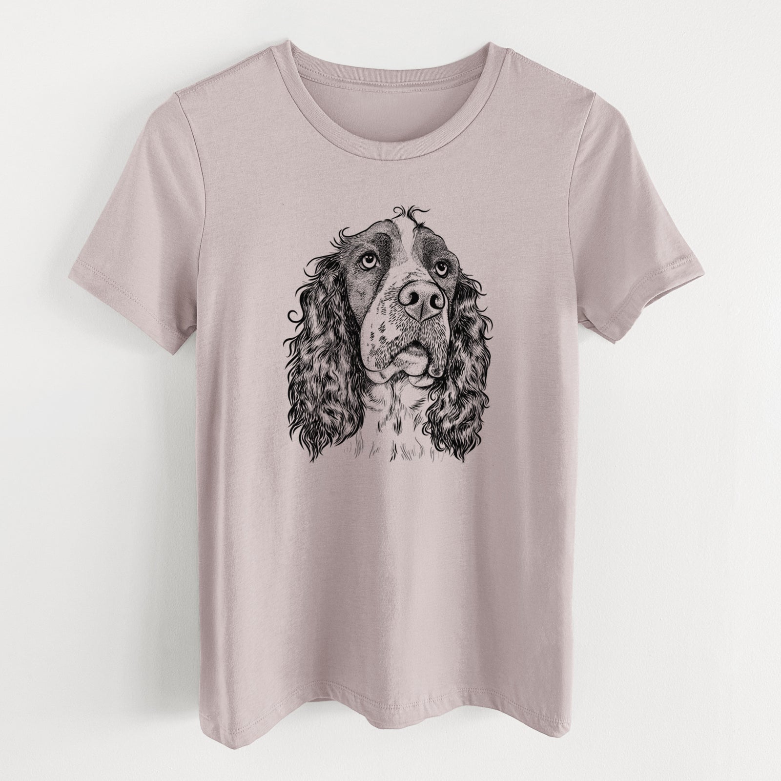 Bare Millie Mae the English Springer Spaniel - Women's Lightweight Relaxed Fit 100% Cotton Crewneck