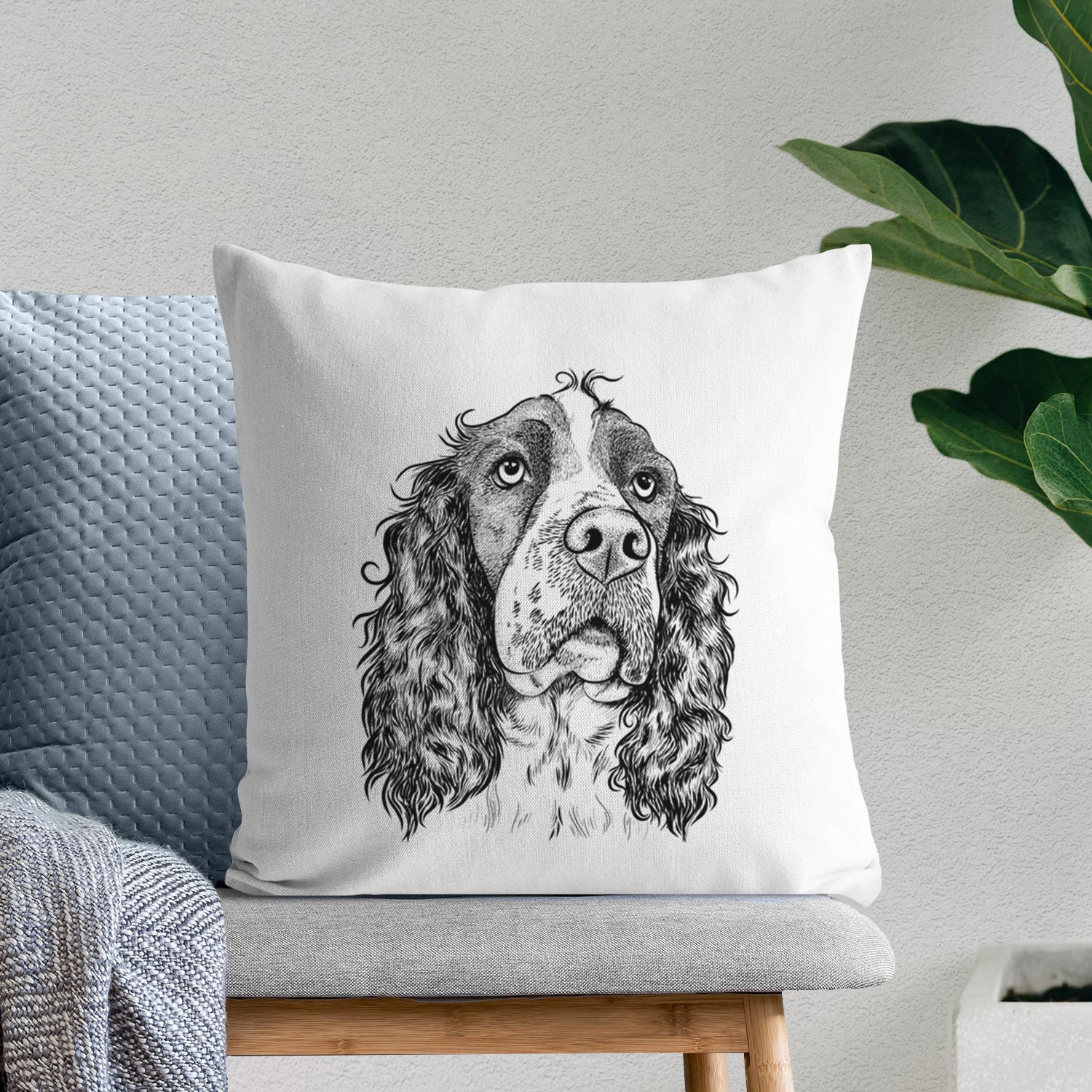 Millie Mae the English Springer Spaniel - Throw Pillow Cover