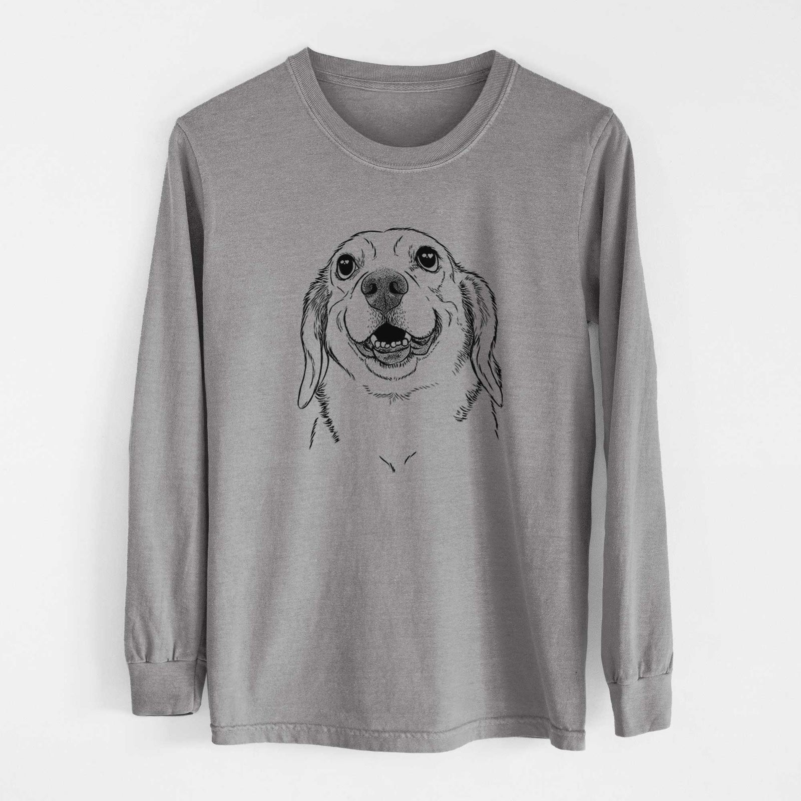 Bare Minnie the Corgle - Men's Heavyweight 100% Cotton Long Sleeve