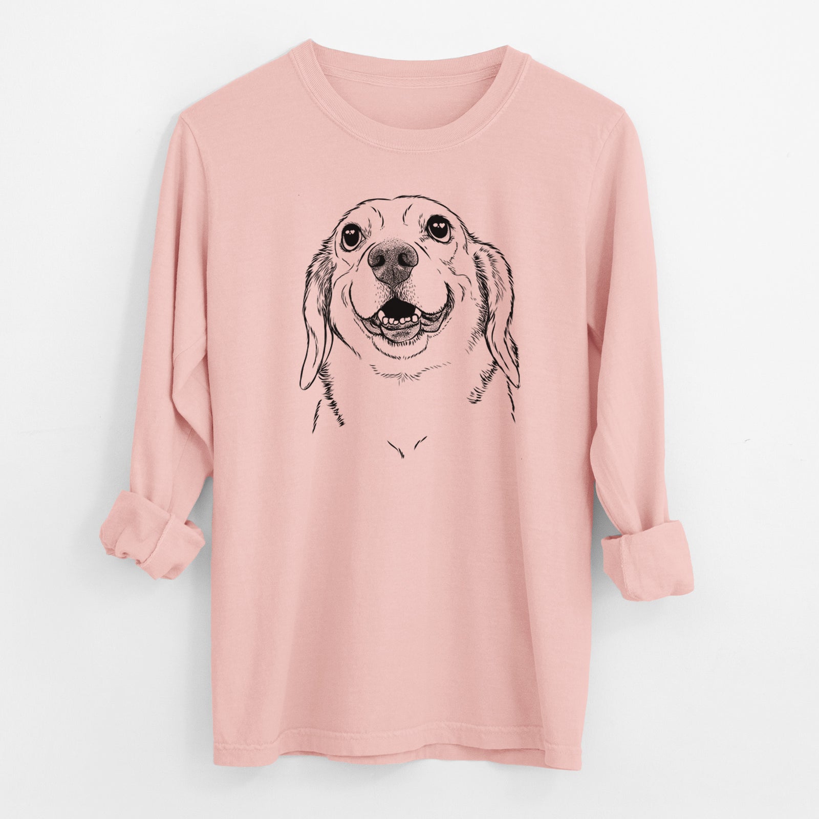 Bare Minnie the Corgle - Men's Heavyweight 100% Cotton Long Sleeve