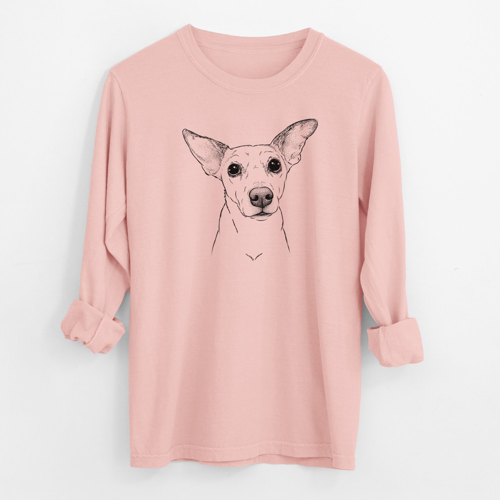 Bare Molly the Jack Russell Terrier - Men's Heavyweight 100% Cotton Long Sleeve