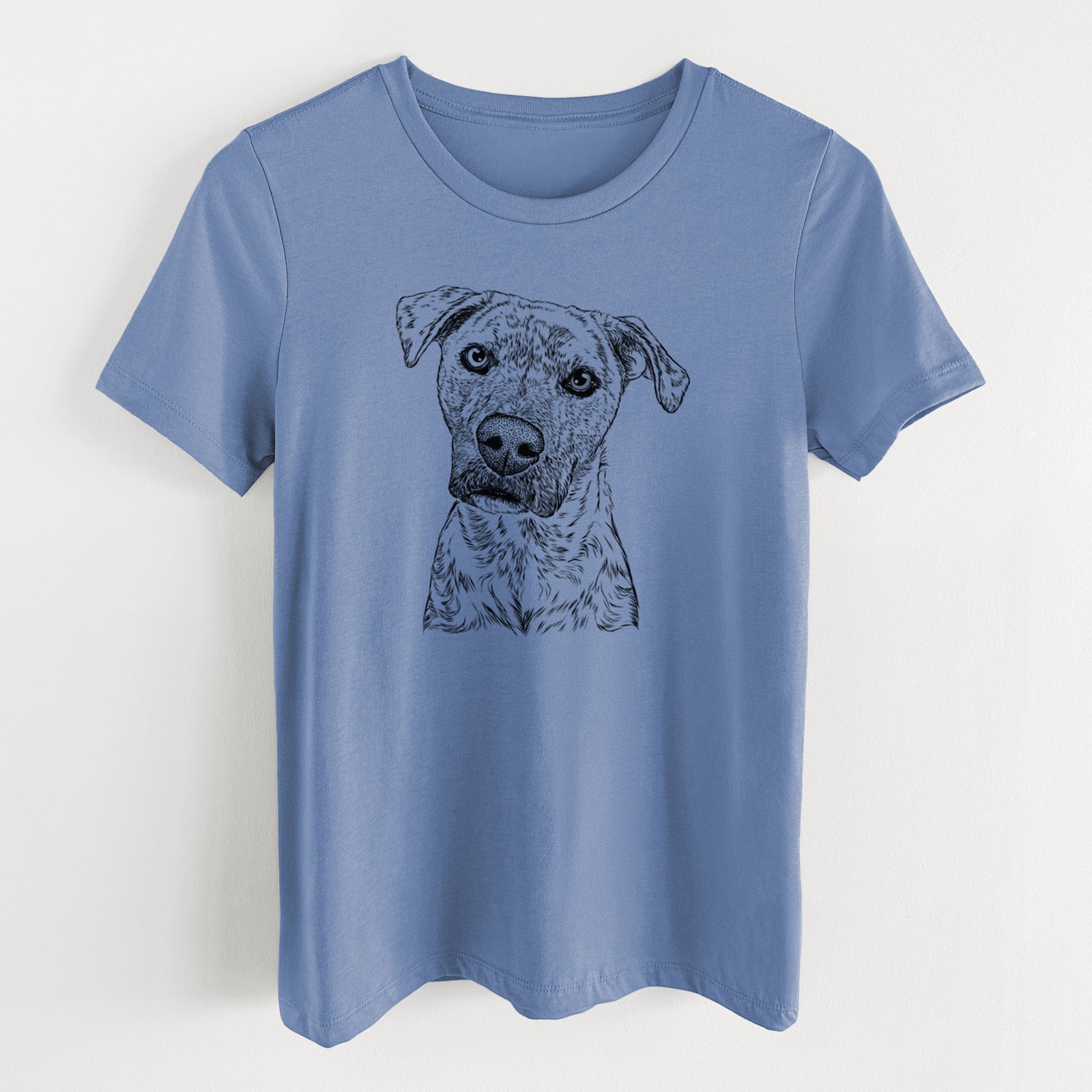 Bare Monster Baby the Pitbull Mix - Women's Lightweight Relaxed Fit 100% Cotton Crewneck