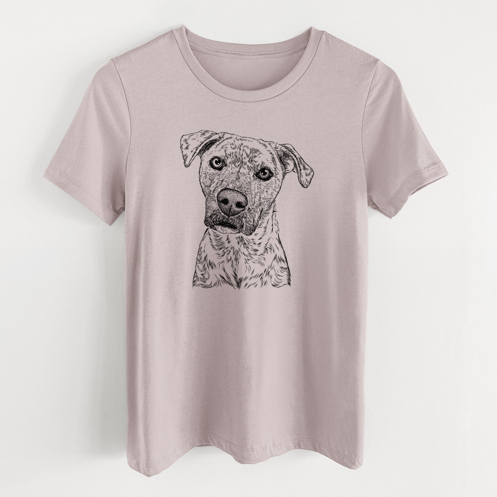Bare Monster Baby the Pitbull Mix - Women's Lightweight Relaxed Fit 100% Cotton Crewneck