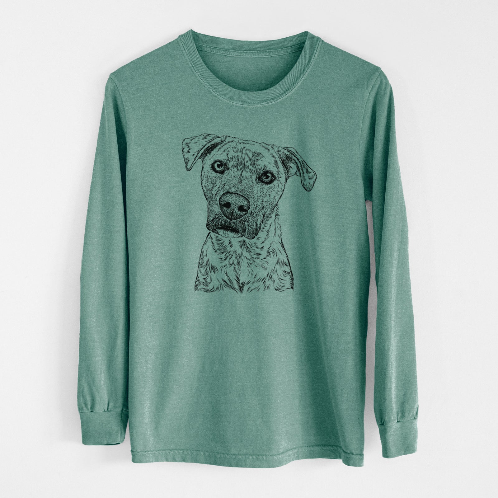 Bare Monster Baby the Pitbull Mix - Men's Heavyweight 100% Cotton Long Sleeve