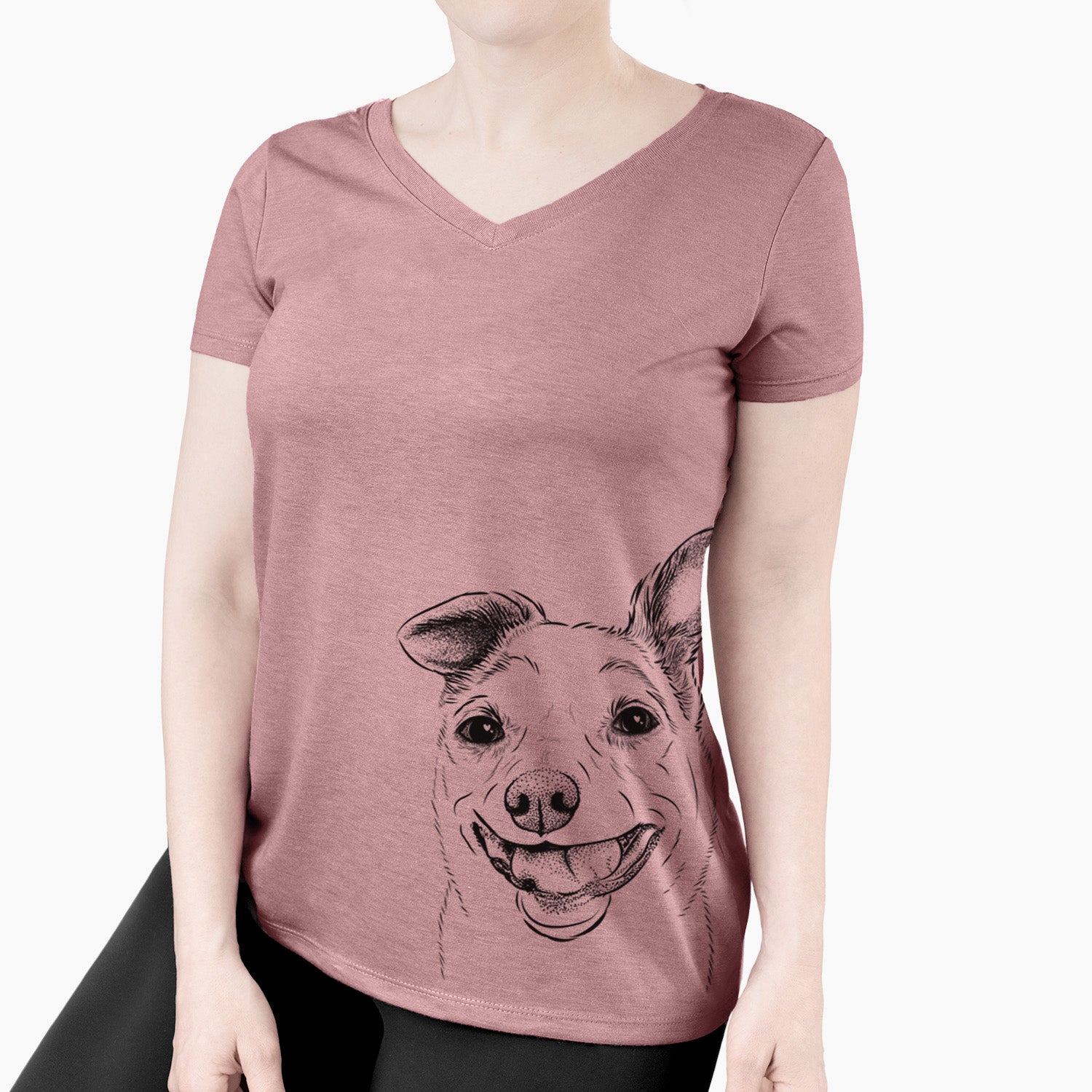 Bare Mortimer the Mixed Breed - Women's V-neck Shirt