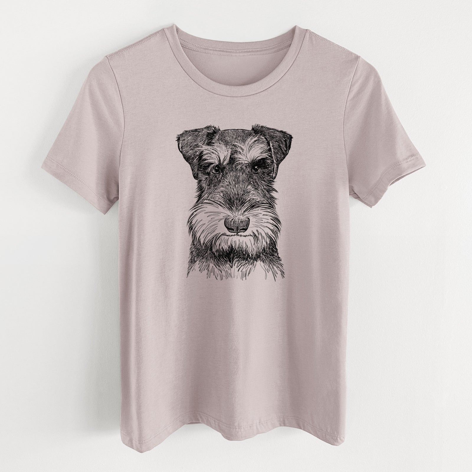 Bare Murphy the Mini Schnauzer - Women's Lightweight Relaxed Fit 100% Cotton Crewneck