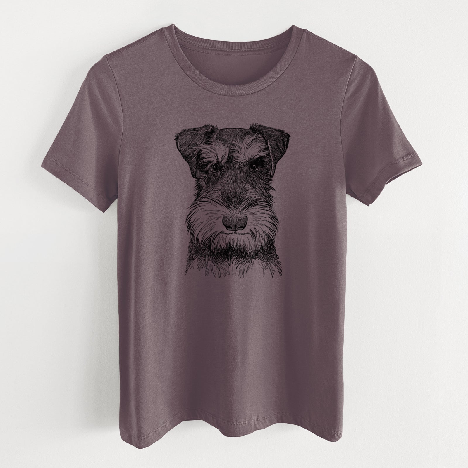 Bare Murphy the Mini Schnauzer - Women's Lightweight Relaxed Fit 100% Cotton Crewneck