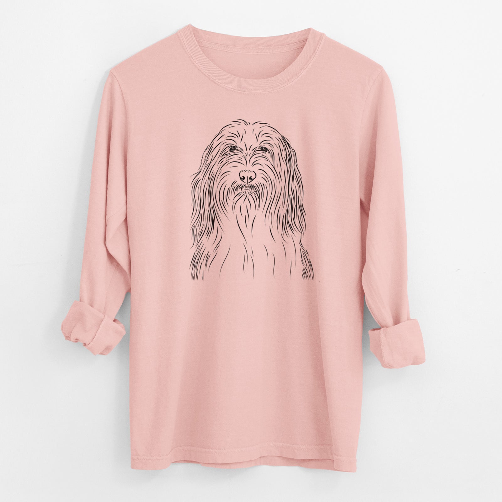 Bare Murray the Bearded Collie - Men's Heavyweight 100% Cotton Long Sleeve