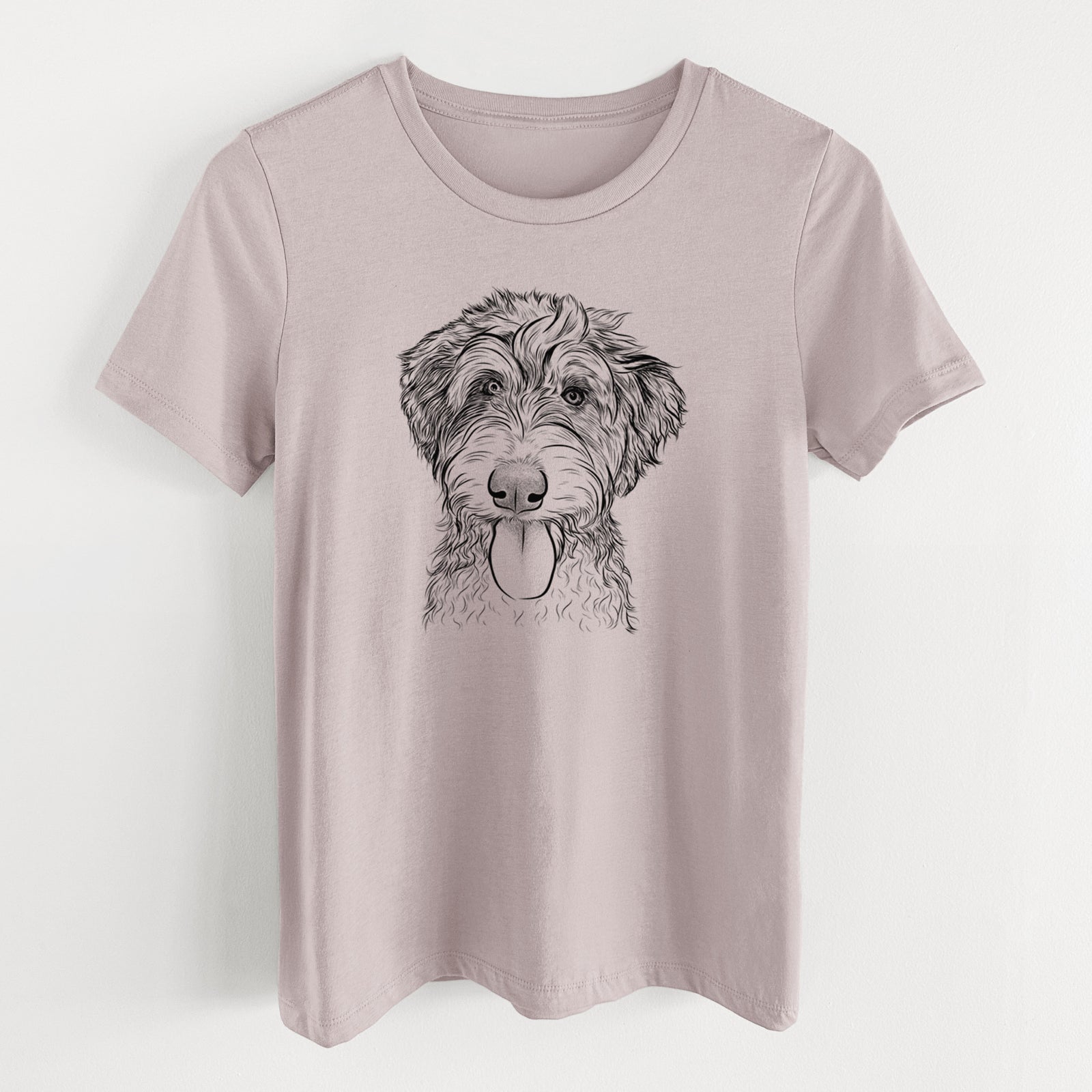 Bare Myrtle Mae the Aussiedoodle - Women's Lightweight Relaxed Fit 100% Cotton Crewneck
