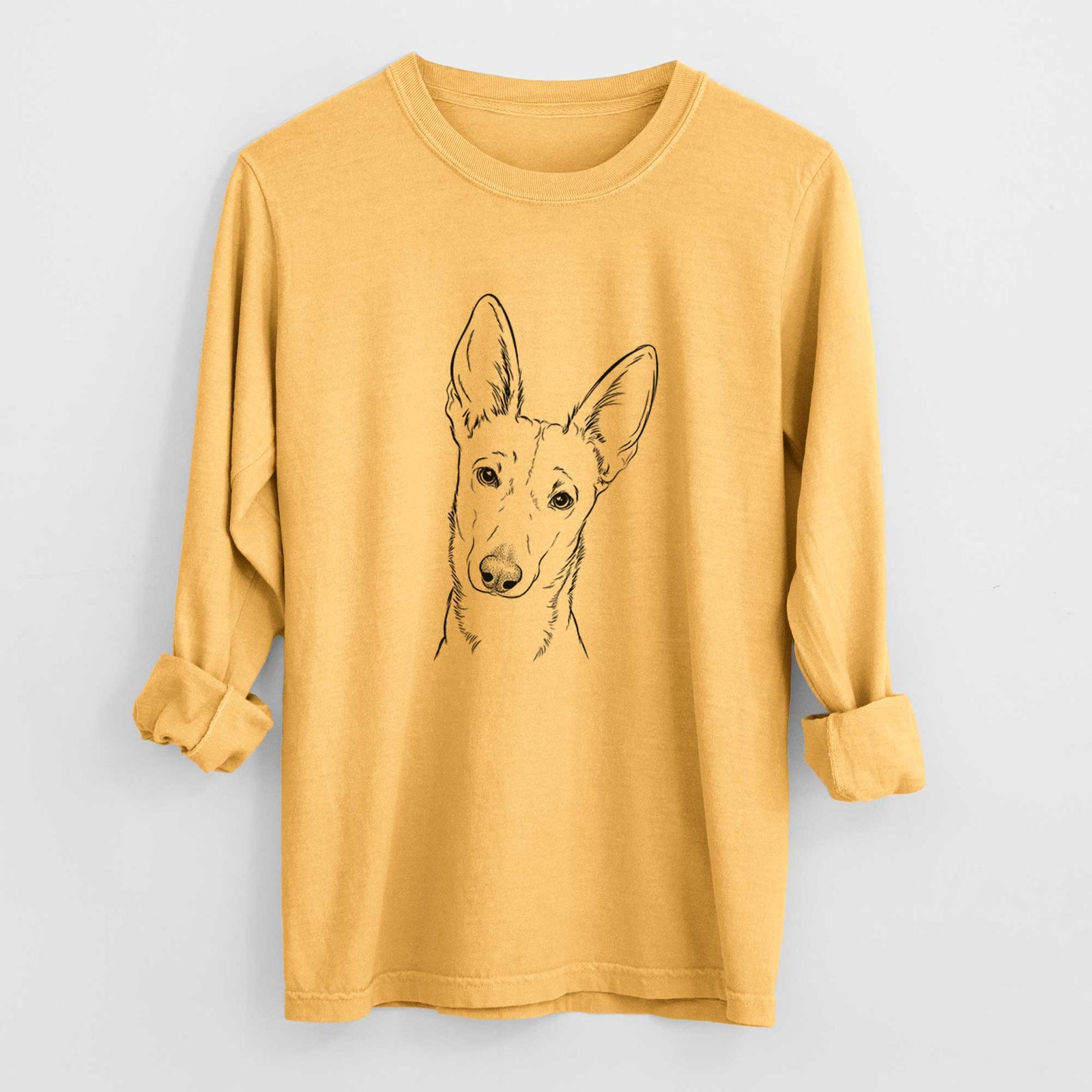 Bare Nala the Carolina Dog - Men's Heavyweight 100% Cotton Long Sleeve