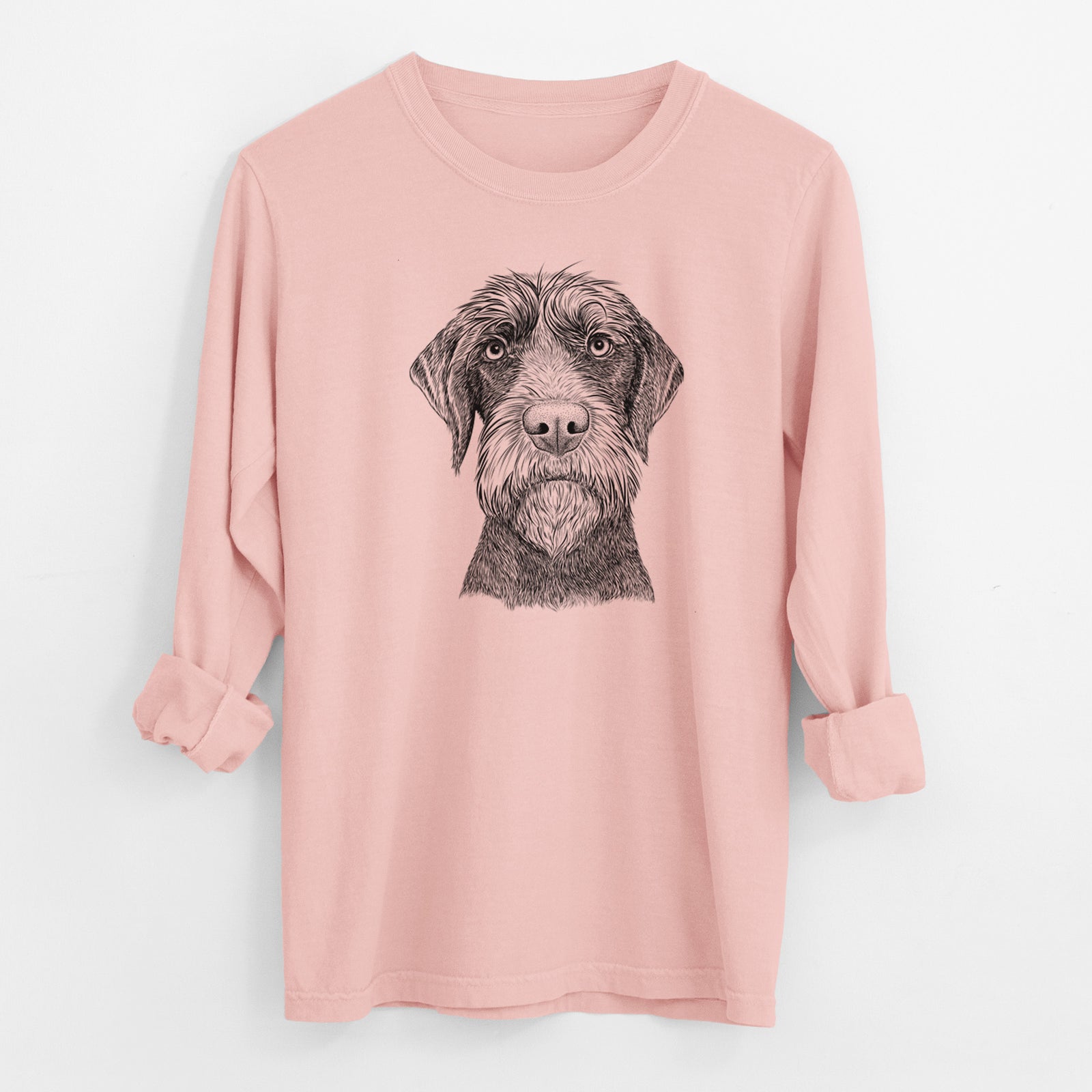 Bare Oakley the Pudelpointer - Men's Heavyweight 100% Cotton Long Sleeve
