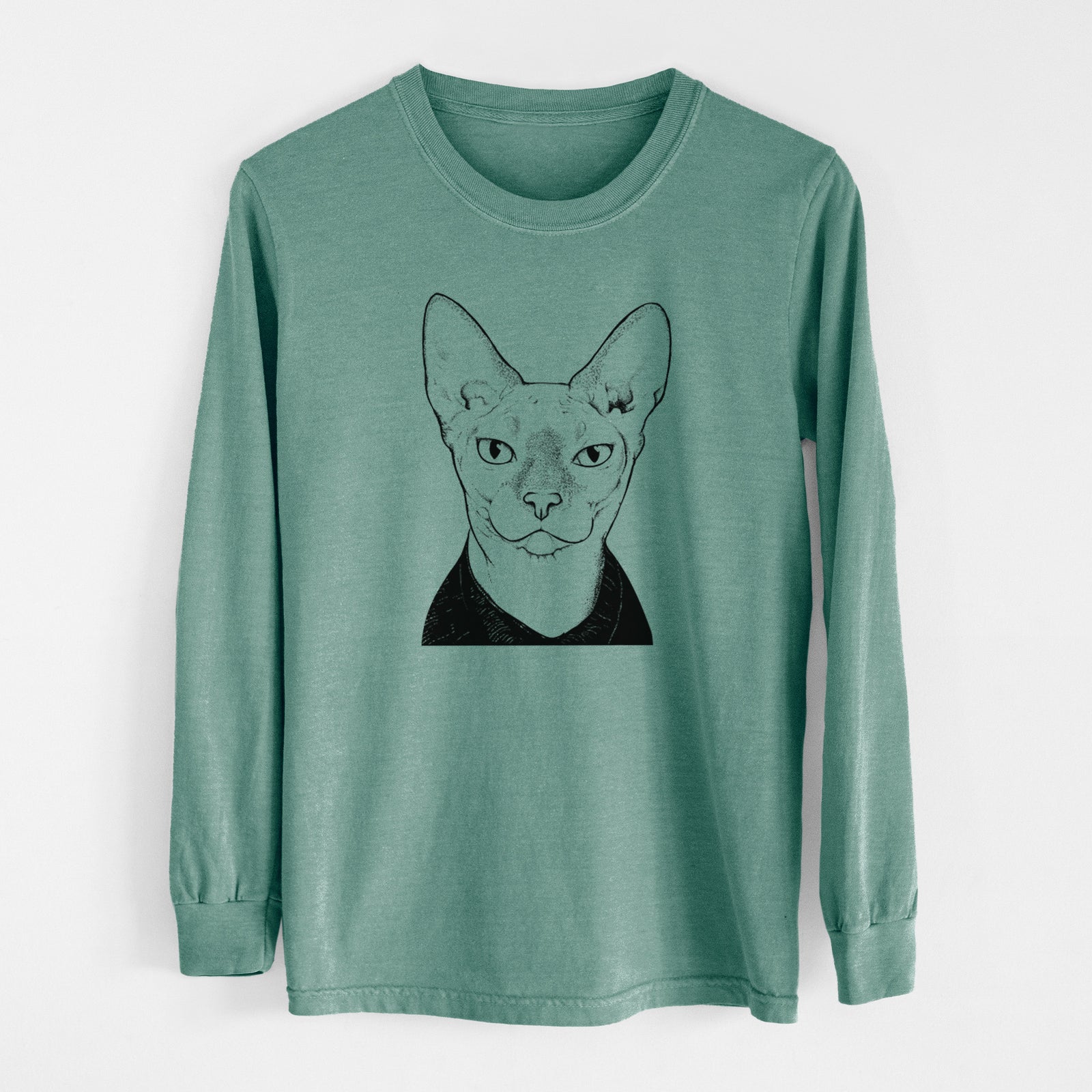 Bare Oliver Watson the Sphynx Cat - Men's Heavyweight 100% Cotton Long Sleeve
