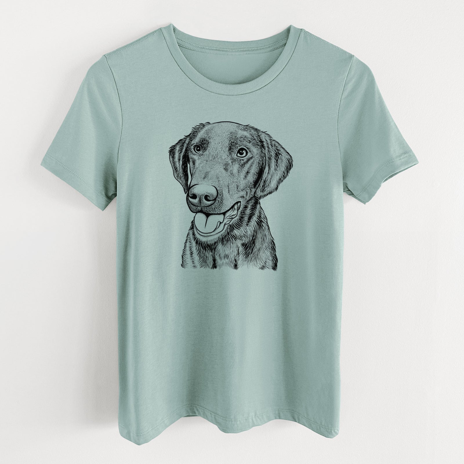 Bare Onyx the Labrador Retriever - Women's Lightweight Relaxed Fit 100% Cotton Crewneck
